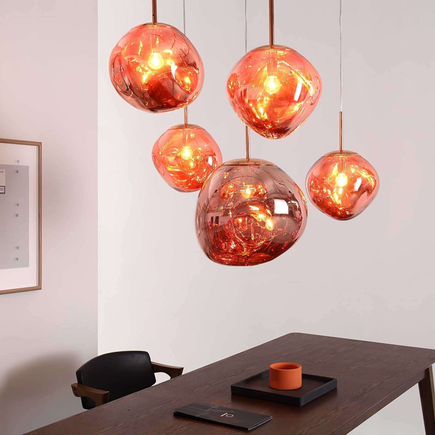 Solara Suspension en Verre Soufflé Cluster Irrégulier Sculptural - Neutralighting