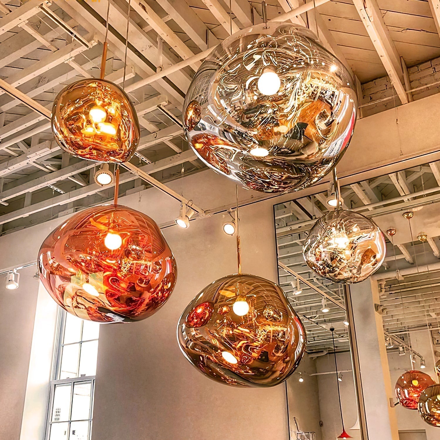 Solara Suspension en Verre Soufflé Cluster Irrégulier Sculptural - Neutralighting