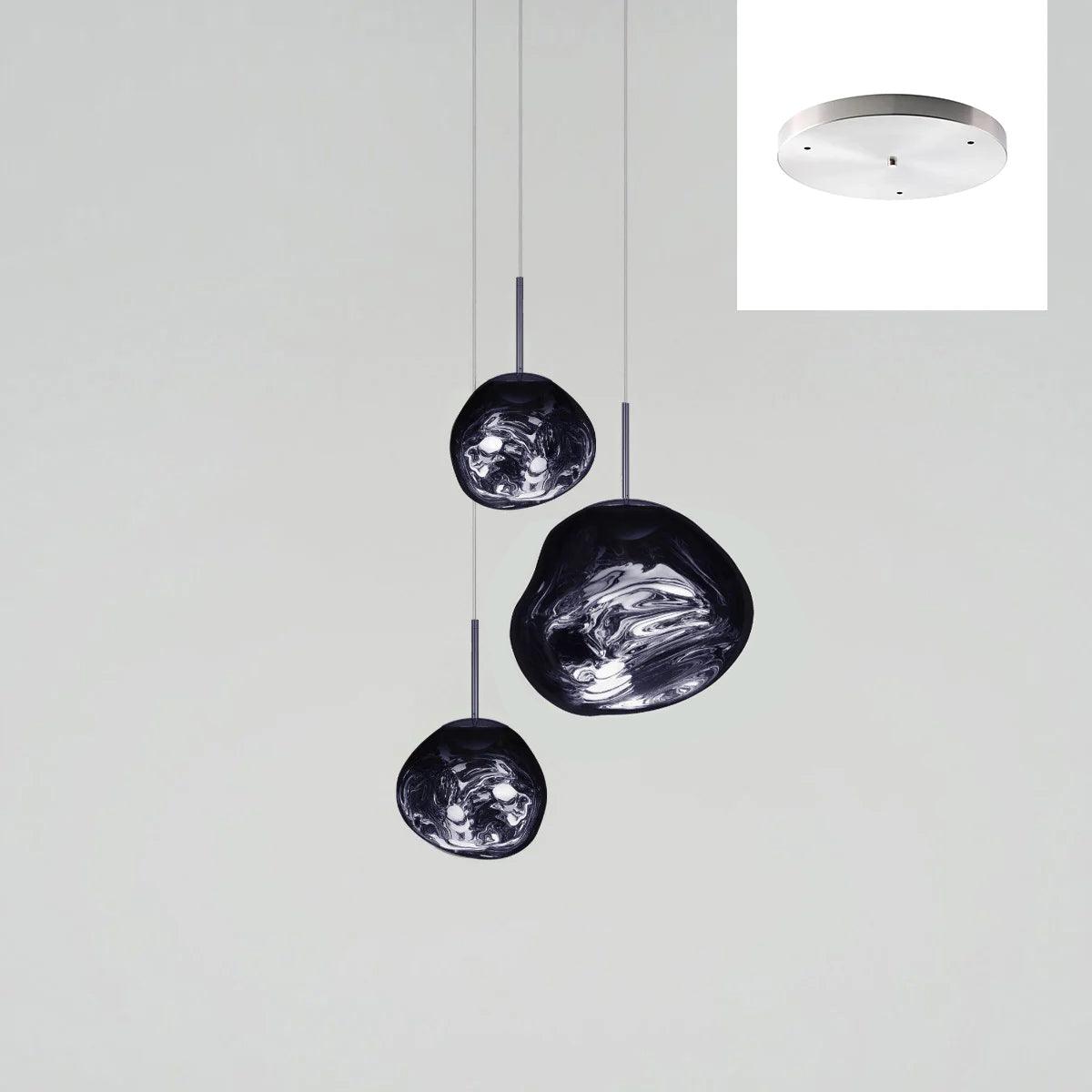 Solara Suspension en Verre Soufflé Cluster Irrégulier Sculptural - Neutralighting