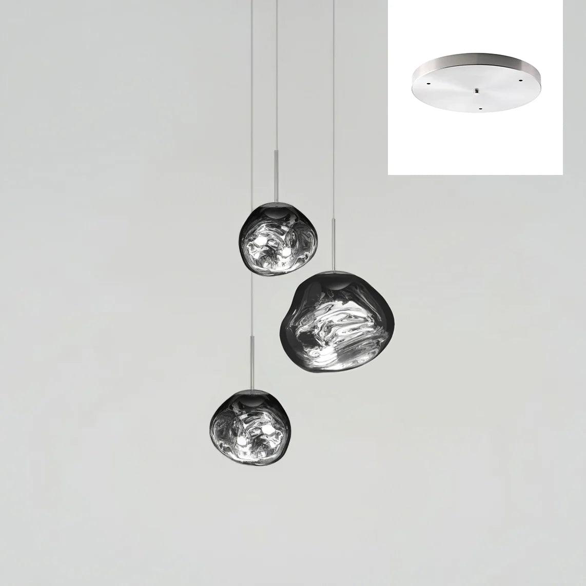 Solara Suspension en Verre Soufflé Cluster Irrégulier Sculptural - Neutralighting