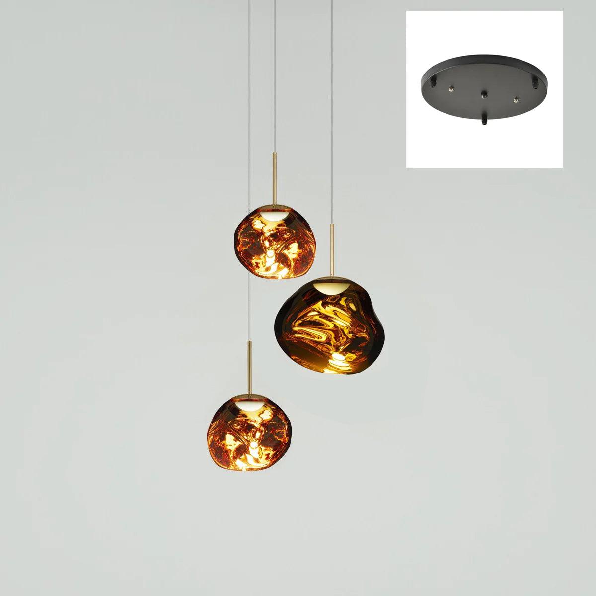 Solara Suspension en Verre Soufflé Cluster Irrégulier Sculptural - Neutralighting