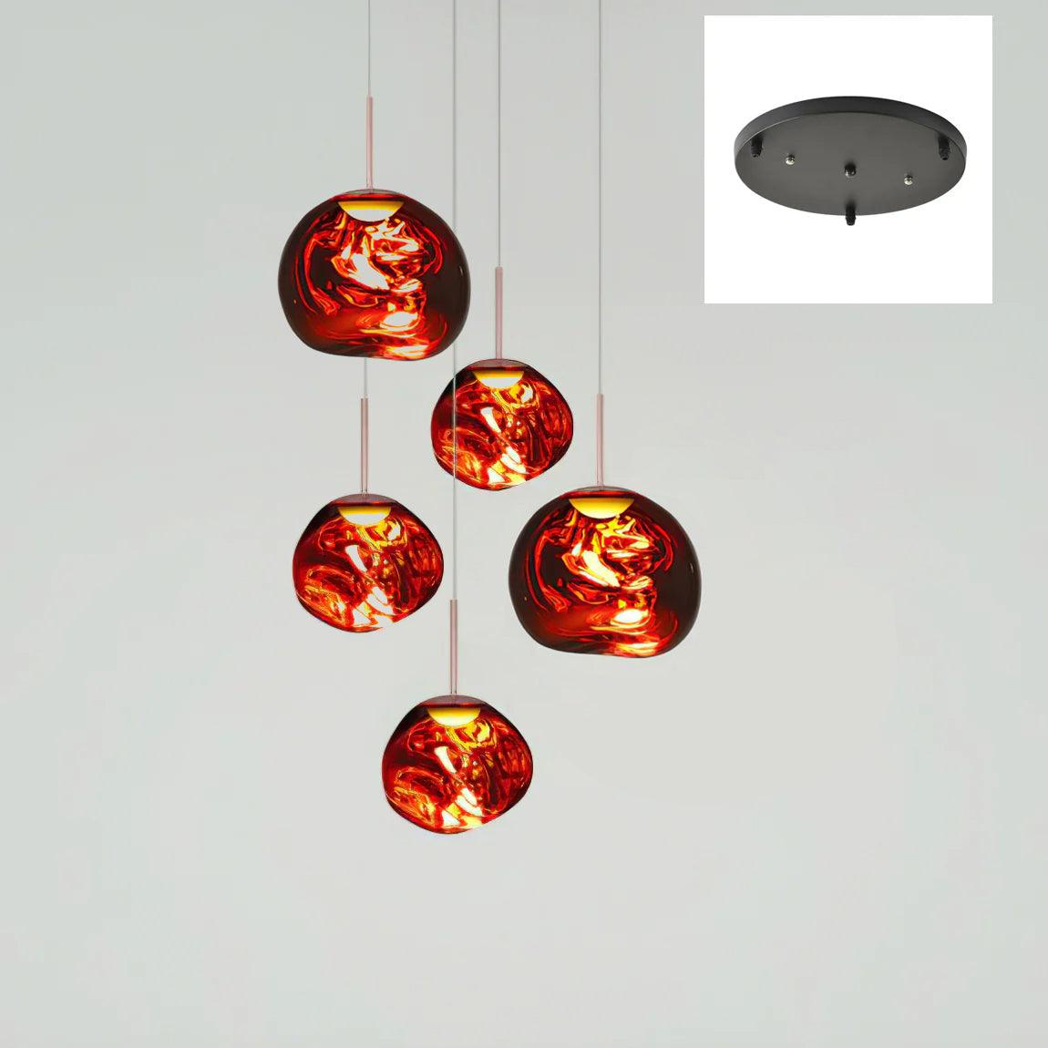 Solara Suspension en Verre Soufflé Cluster Irrégulier Sculptural - Neutralighting