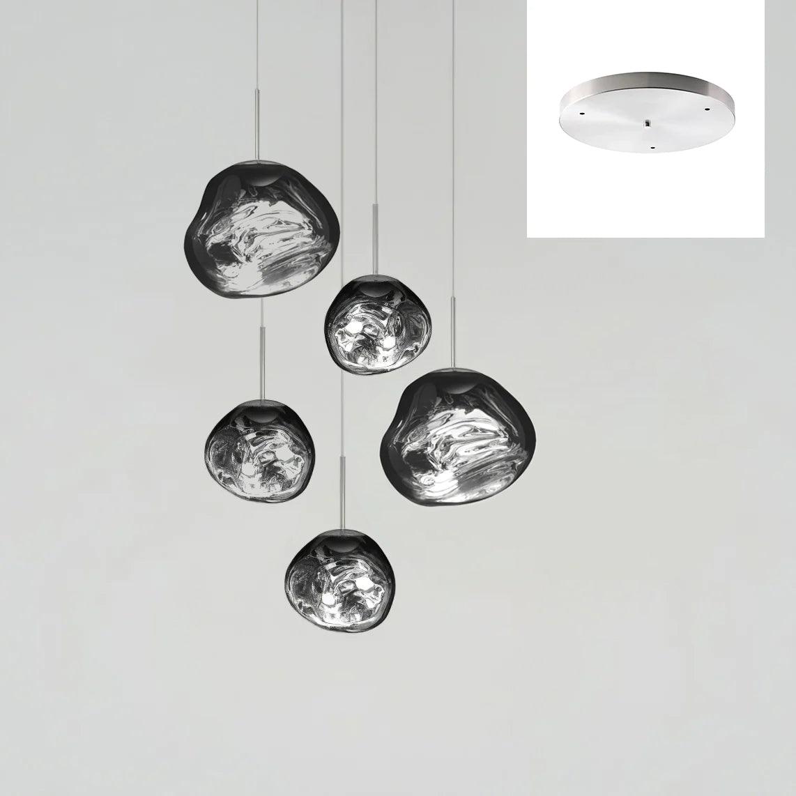 Solara Suspension en Verre Soufflé Cluster Irrégulier Sculptural - Neutralighting