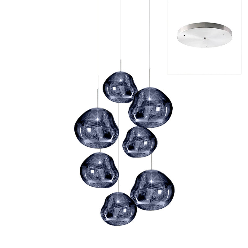 Solara Suspension en Verre Soufflé Cluster Irrégulier Sculptural - Neutralighting