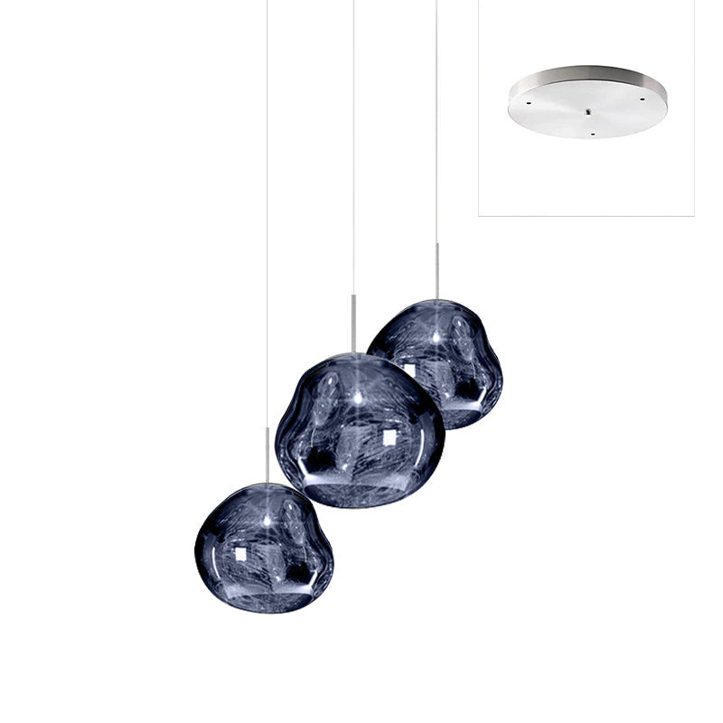 Solara Suspension en Verre Soufflé Cluster Irrégulier Sculptural - Neutralighting