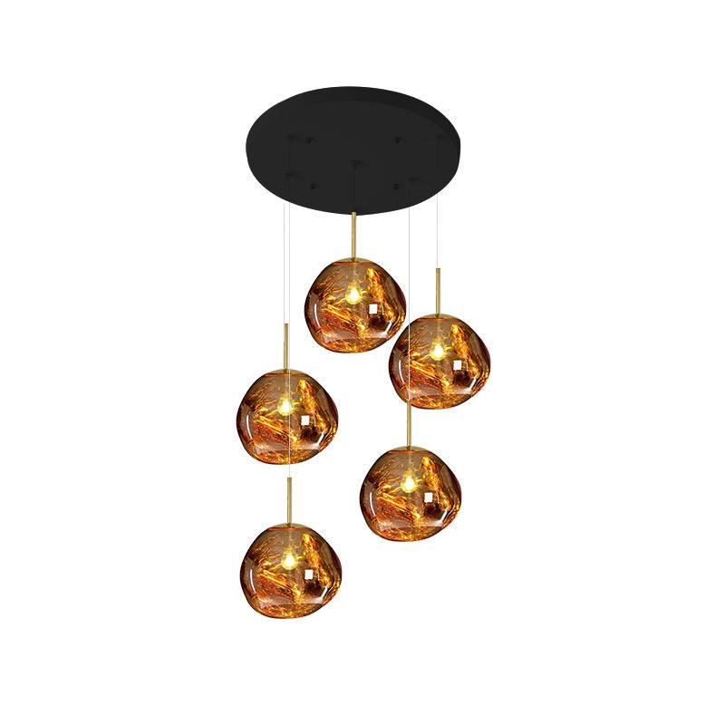 Solara Suspension en Verre Soufflé Cluster Irrégulier Sculptural - Neutralighting