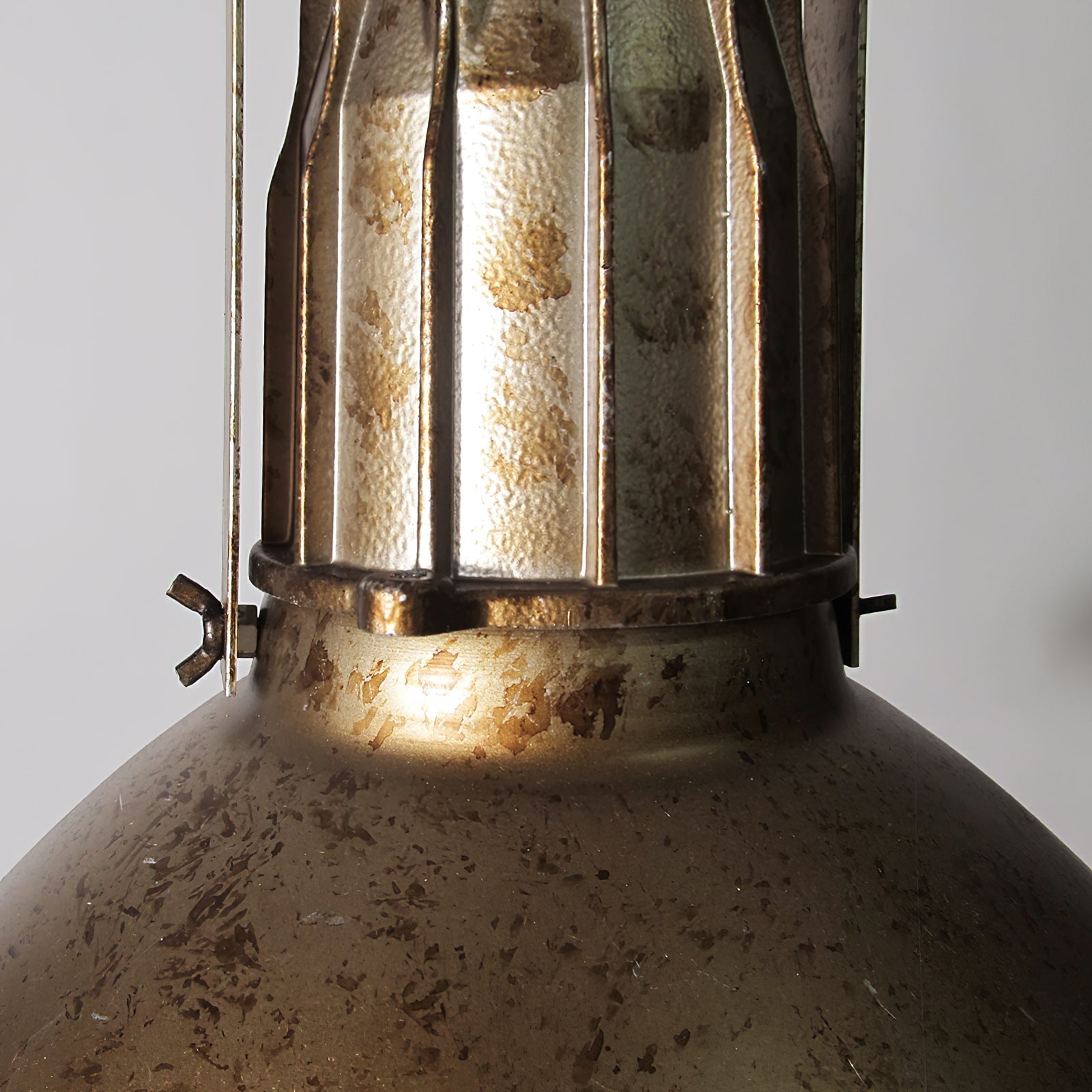 Coshae Vintage Industrial Metal Glass Pendant Light - Lamp Copper