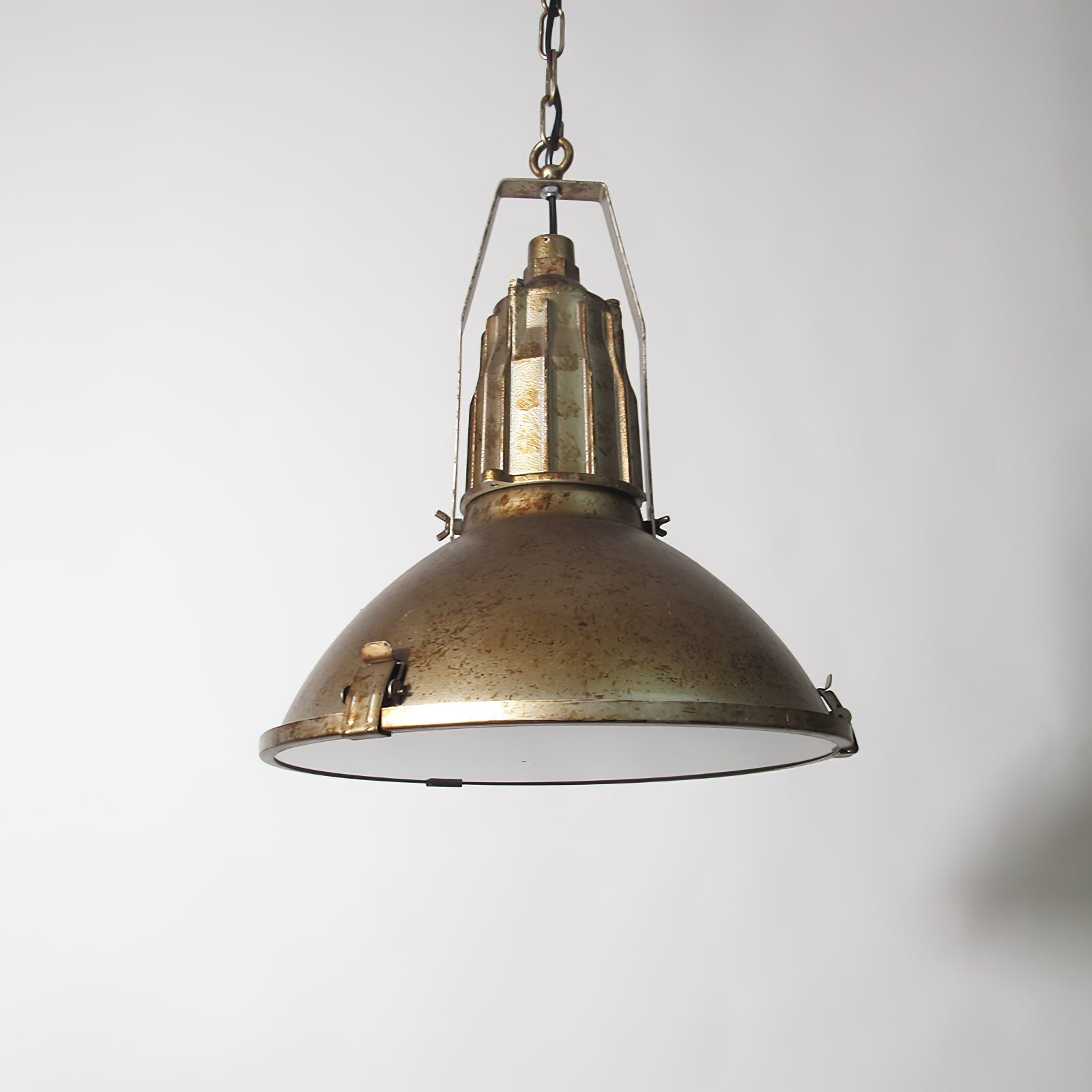 Coshae Vintage Industrial Metal Glass Pendant Light - Lamp Copper