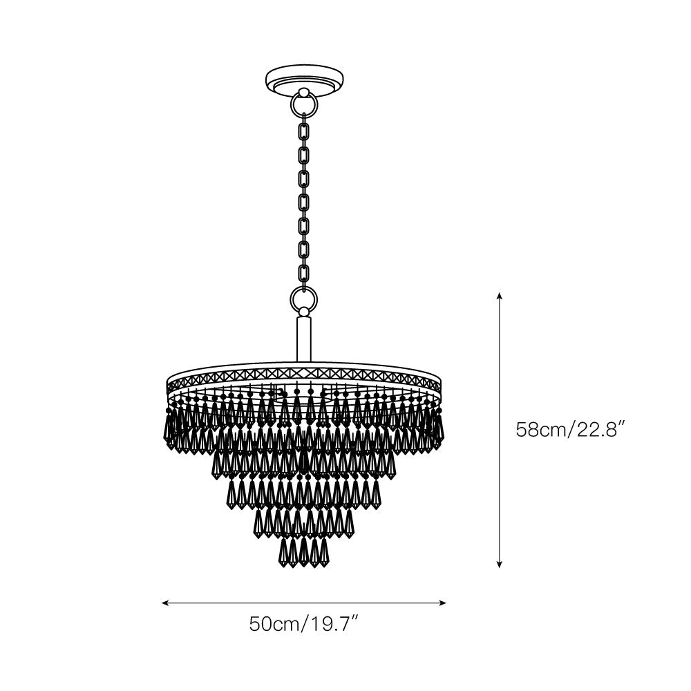 Eurvaryra Postmodern Luxury Metal Crystal Chandelier - Lamp Copper