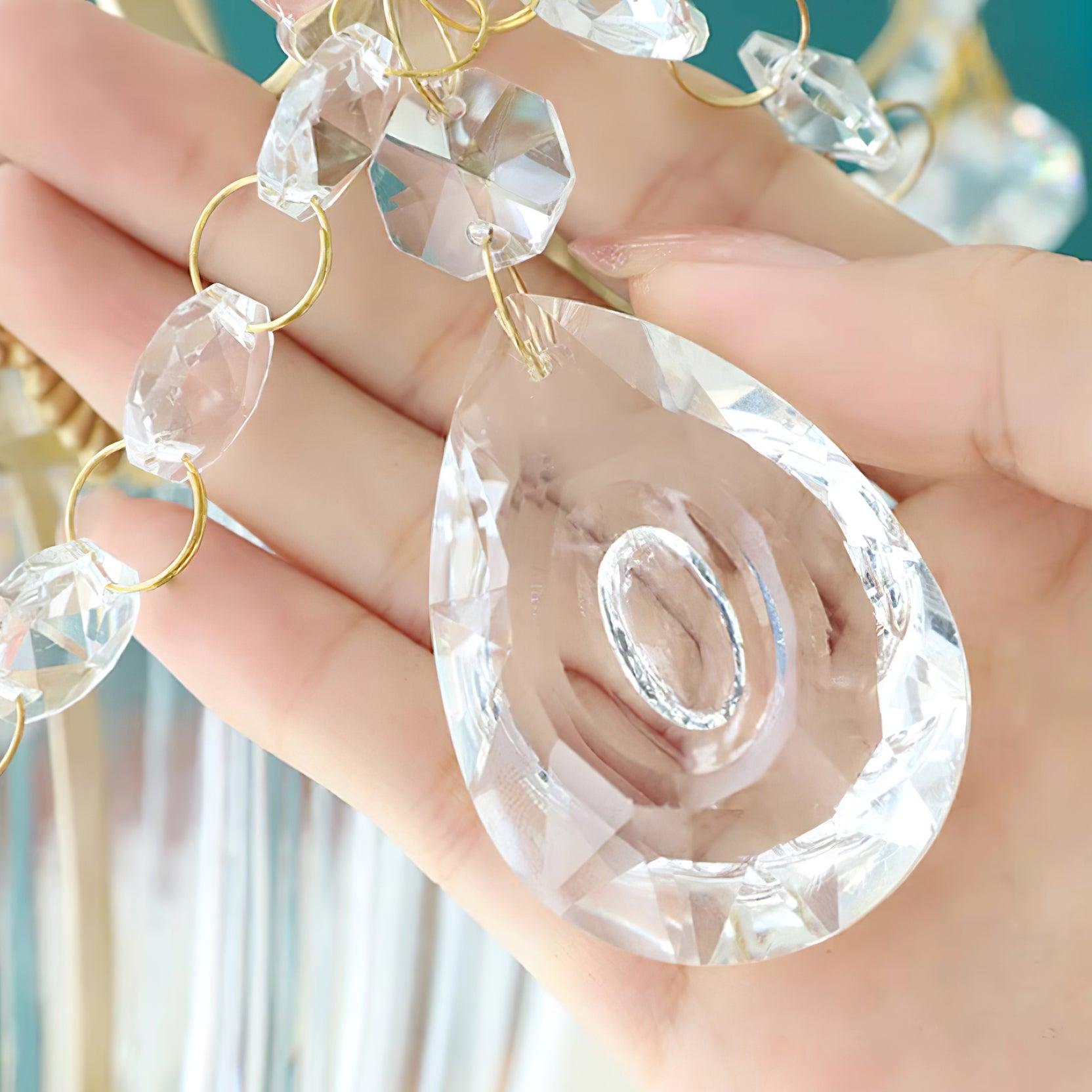 Lampe Pendante Glamour Vintage Gouttes de Cristal Accent Table à Manger - Neutralighting