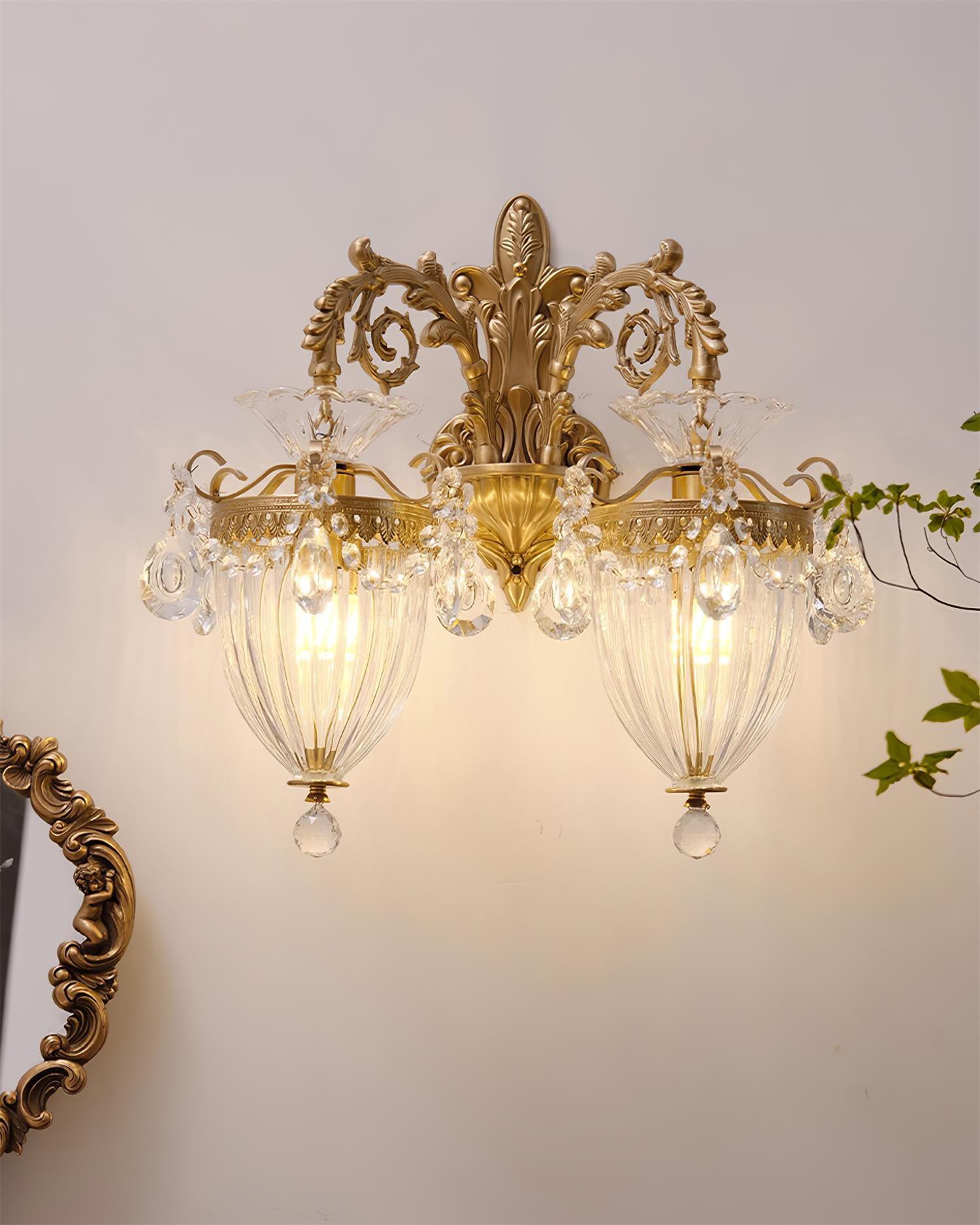 Elosia Lustra Applique Murale Double Dorée Élégante - Neutralighting