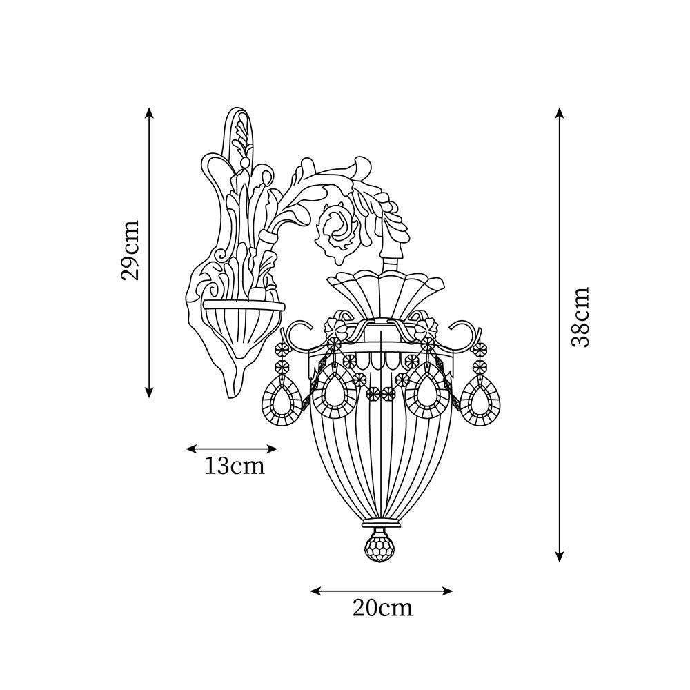 Elosia Lustra Applique Murale Double Dorée Élégante - Neutralighting