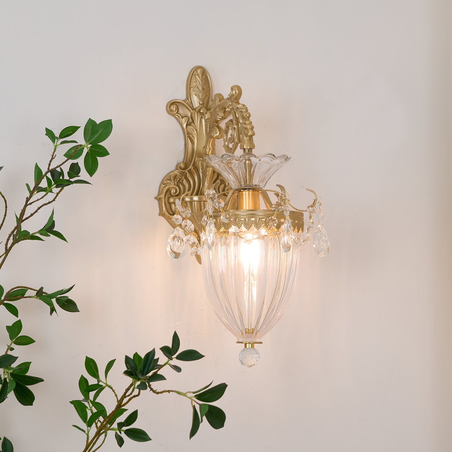 Elosia Lustra Applique Murale Double Dorée Élégante - Neutralighting