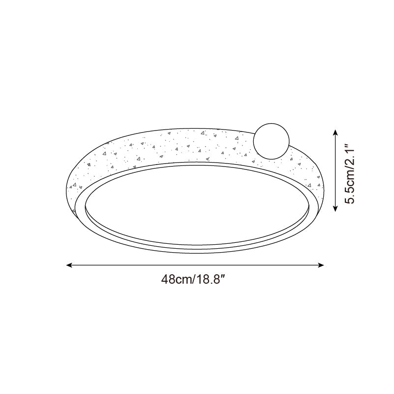 Ritta Plafonnier Rond Travertin Mignon - Neutralighting