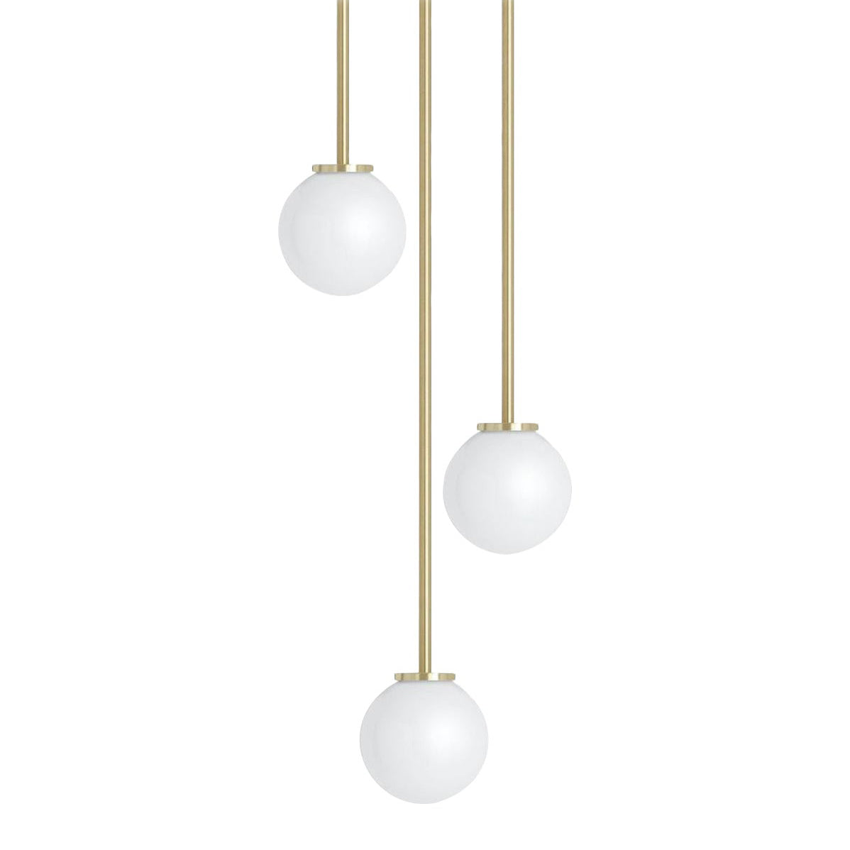 Nyrinis Modern Minimalist Cluster Brass Glass Chandelier - Lamp Copper