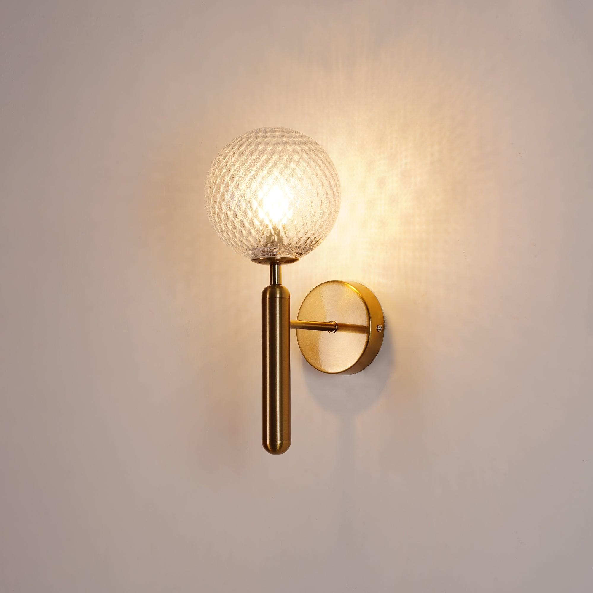 Lustra Wall Lamp Plug In Glass Globe Nordic - Neutralighting