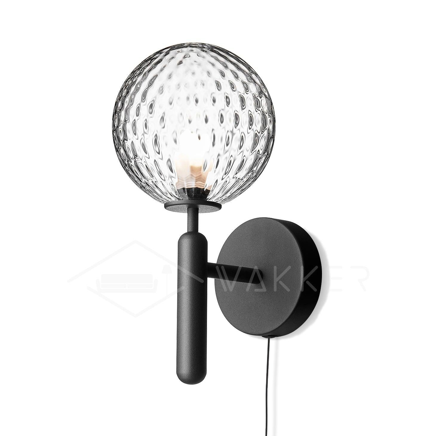 Lustra Wall Lamp Plug In Glass Globe Nordic - Neutralighting