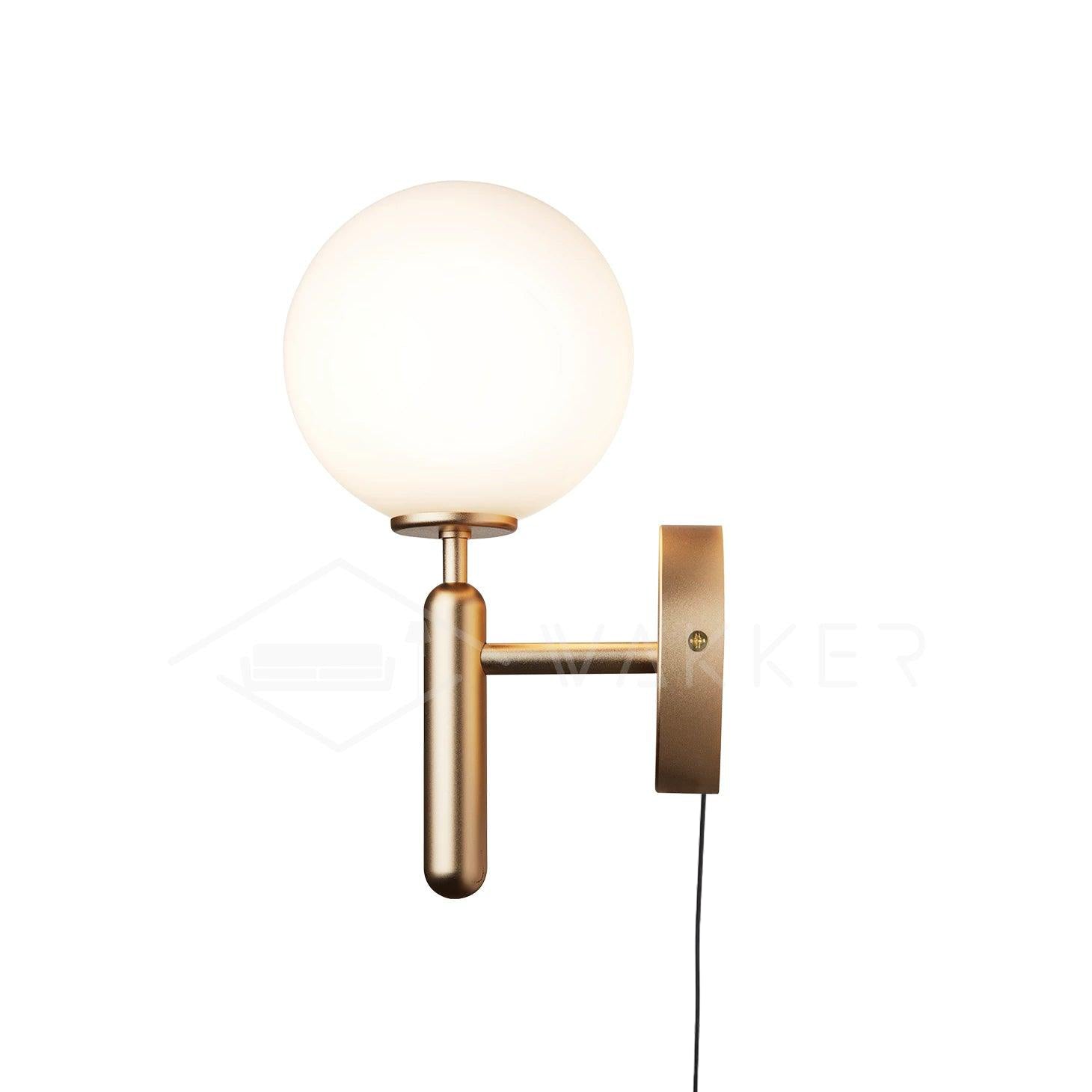 Lustra Wall Lamp Plug In Glass Globe Nordic - Neutralighting