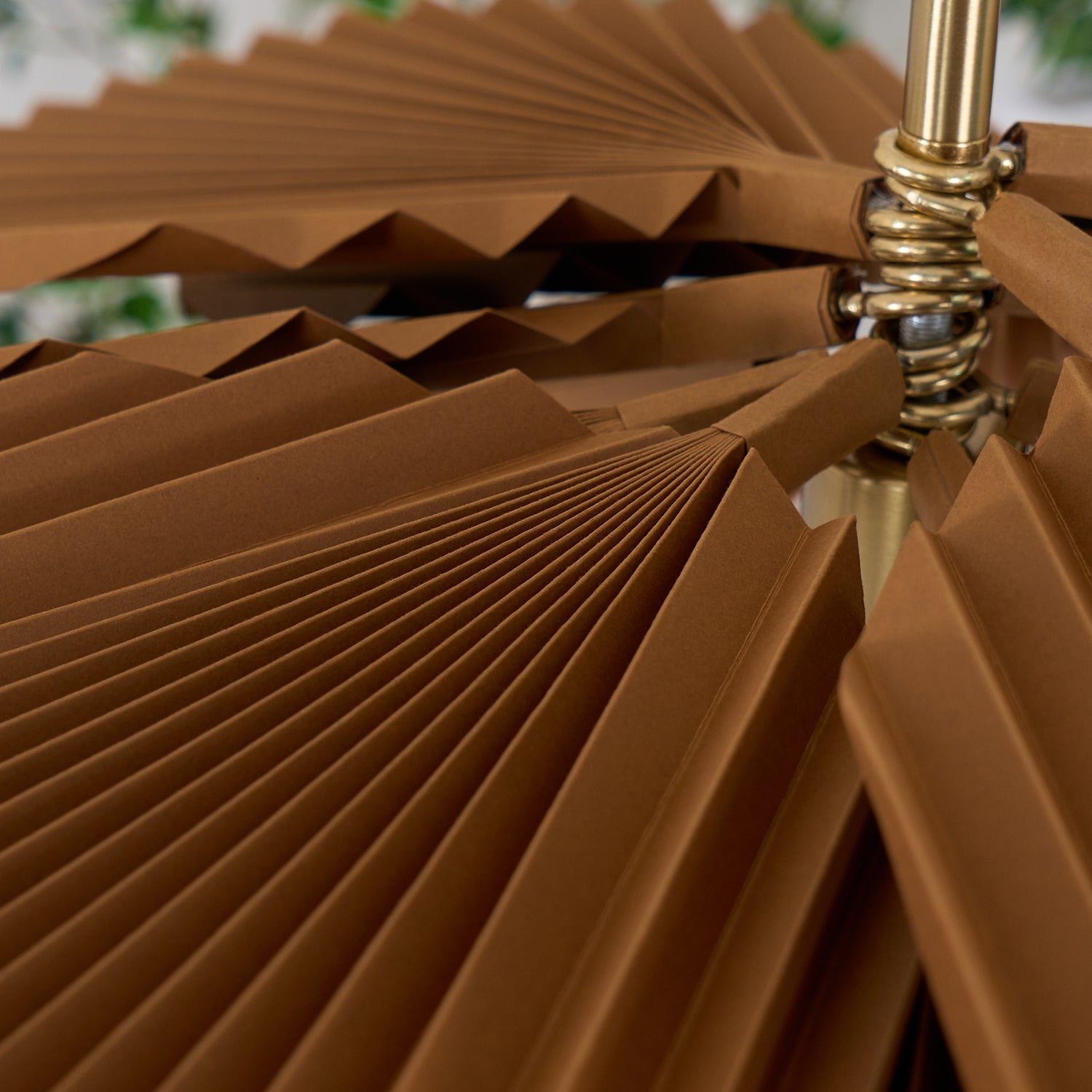 Pendant Lampe Avec Abat-jour Pétale en Papier Kraft Plissé Ambiance Chaleureuse - Neutralighting