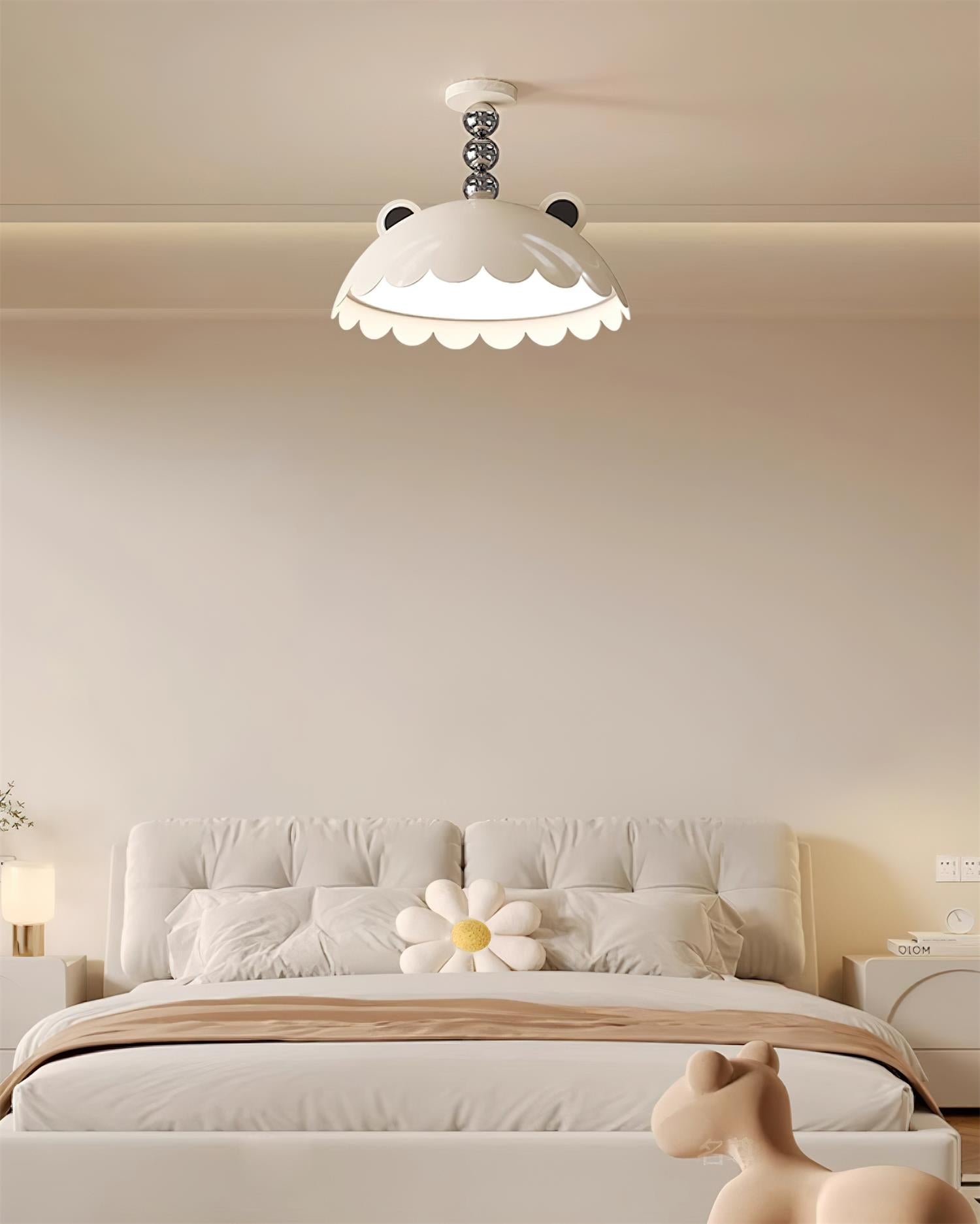 Miki Plafonnier Chat Oreilles Sphère Accent Ludique Moderne - Neutralighting