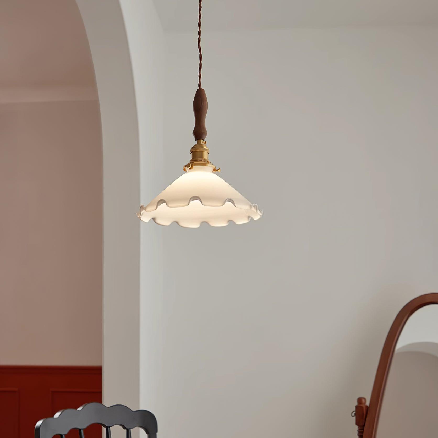 Milky Suspension Fleur en Verre Volant Organique - Neutralighting