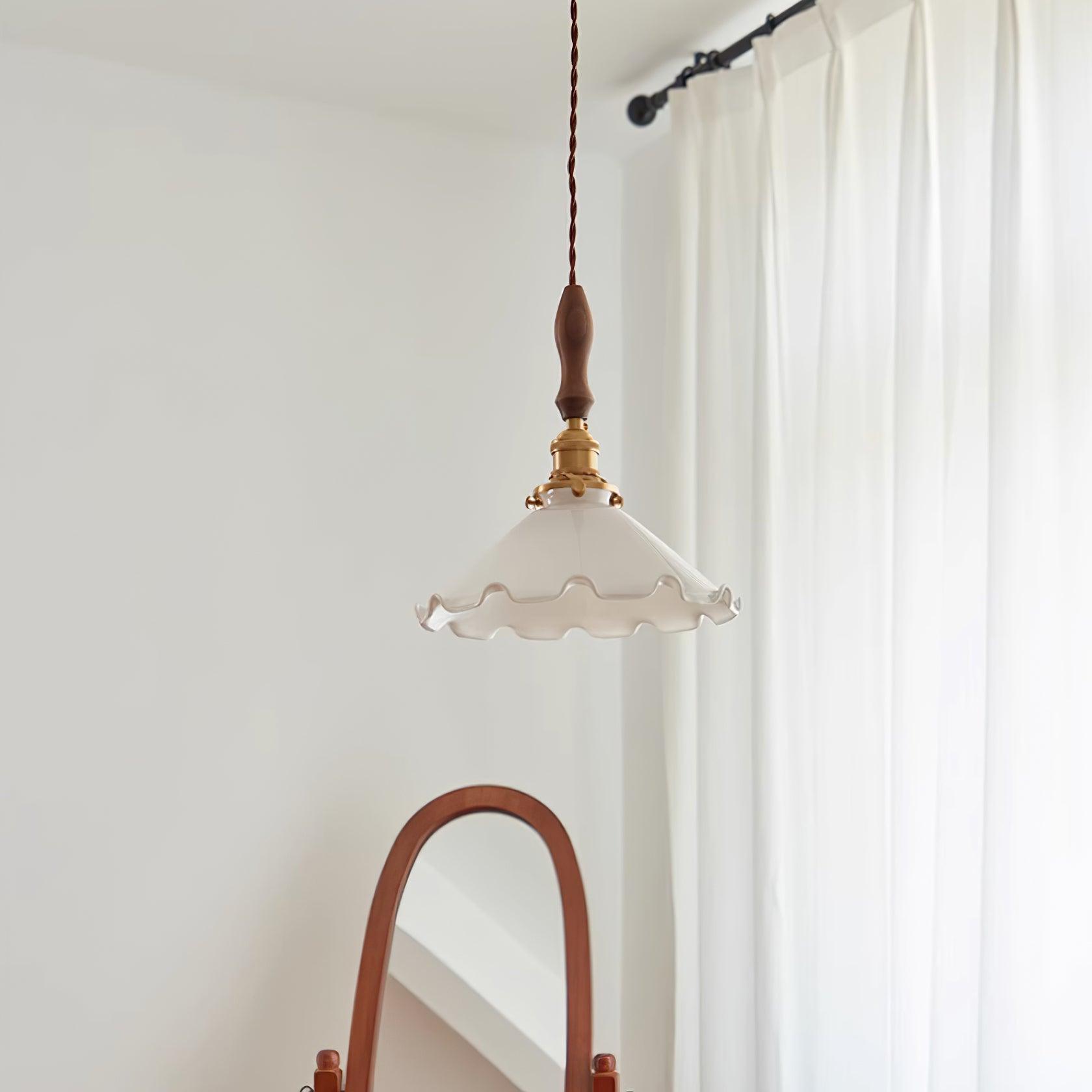 Milky Suspension Fleur en Verre Volant Organique - Neutralighting