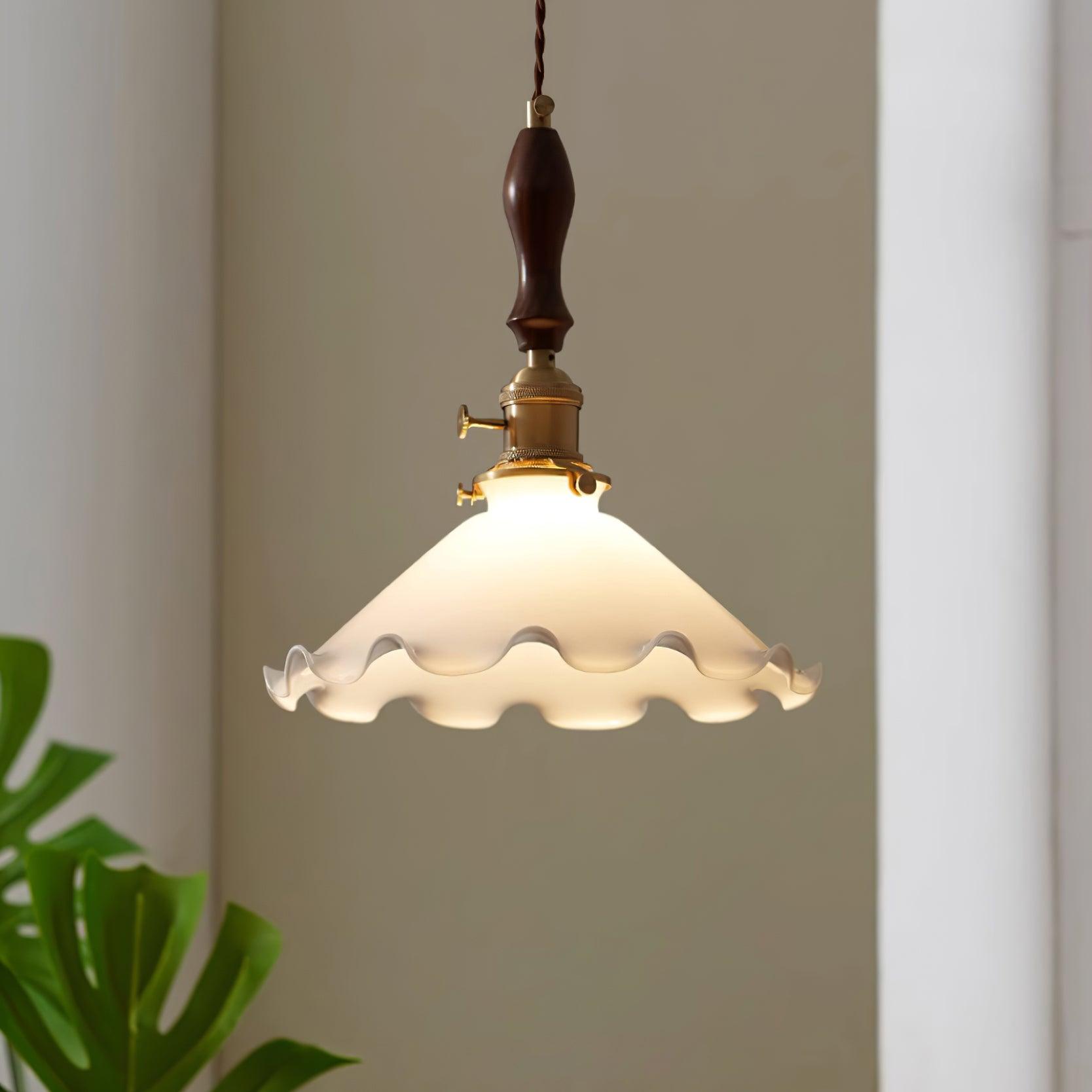 Milky Suspension Fleur en Verre Volant Organique - Neutralighting