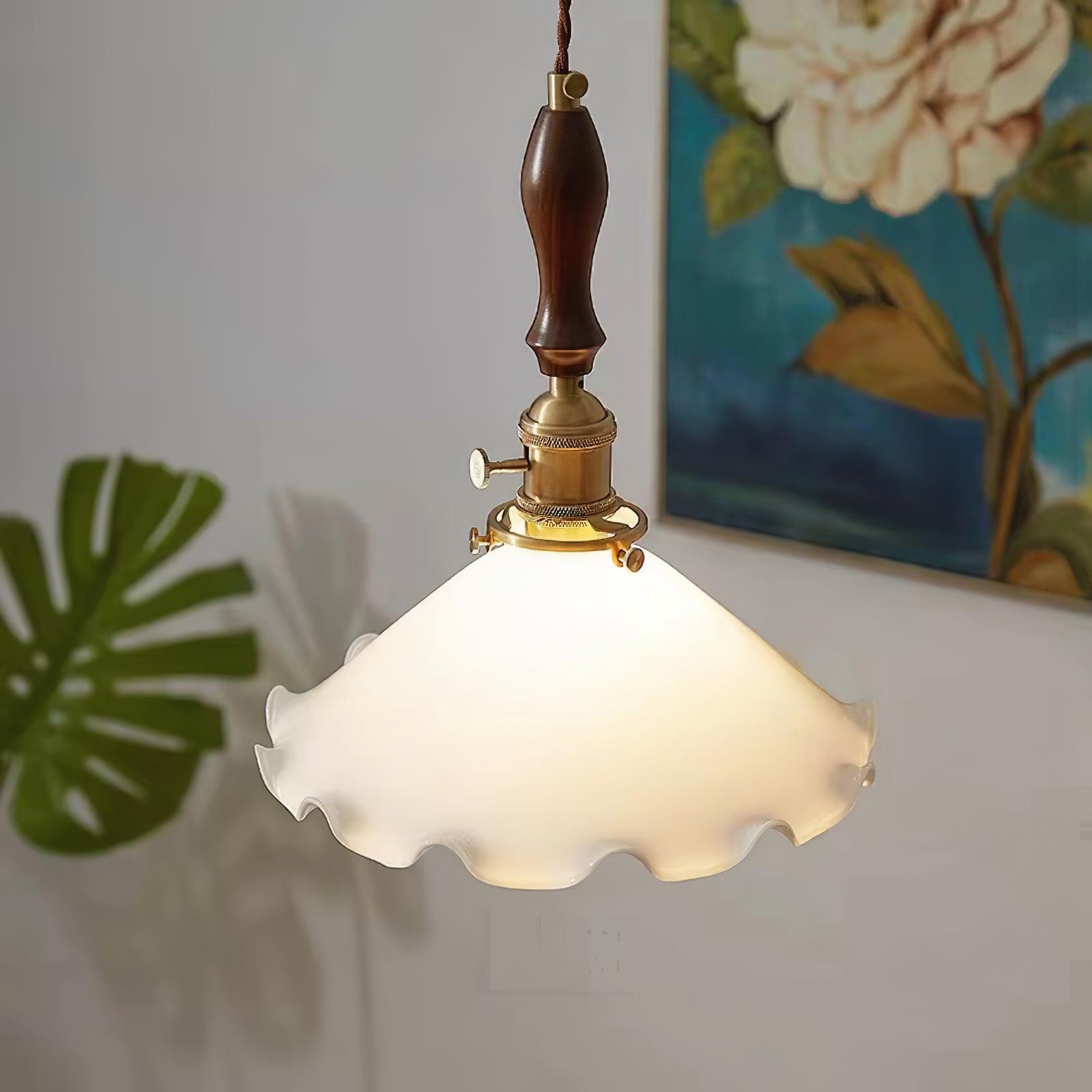 Milky Suspension Fleur en Verre Volant Organique - Neutralighting