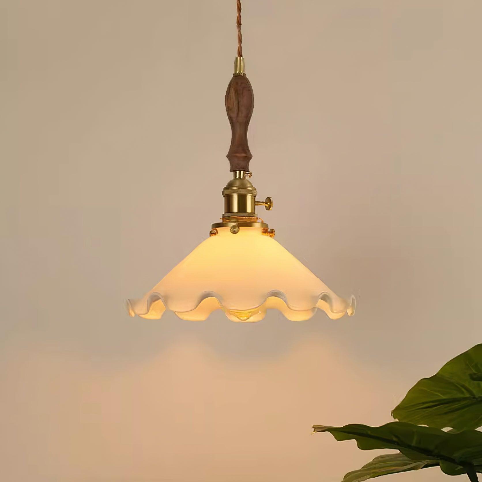 Milky Suspension Fleur en Verre Volant Organique - Neutralighting