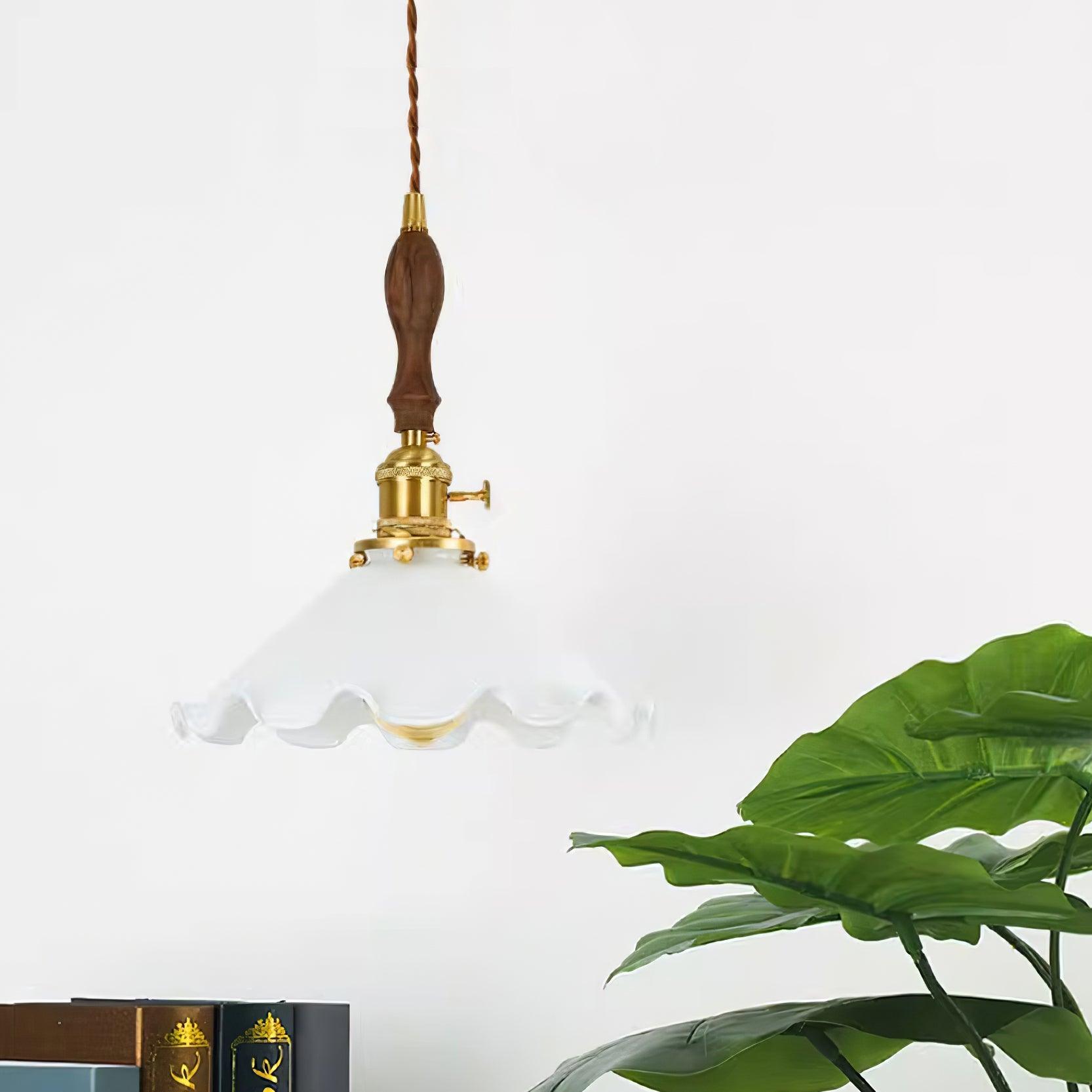 Milky Suspension Fleur en Verre Volant Organique - Neutralighting