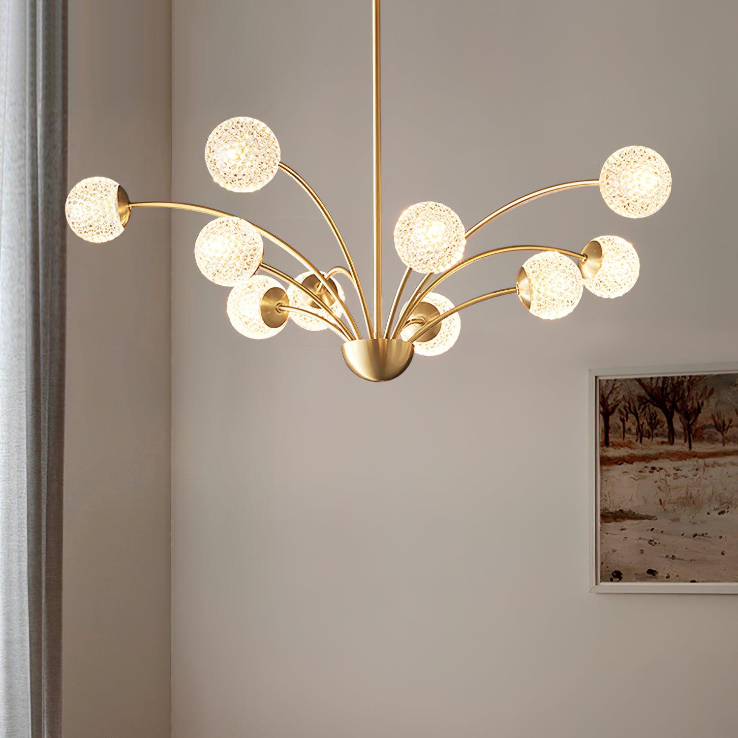 Lustra Chandelier Bras Courbés Laiton - Neutralighting