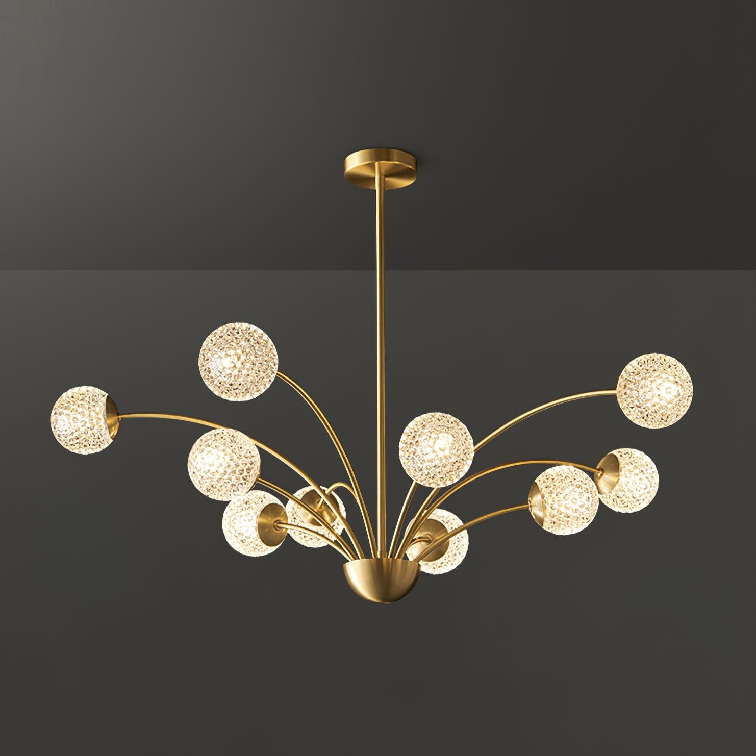 Lustra Chandelier Bras Courbés Laiton - Neutralighting