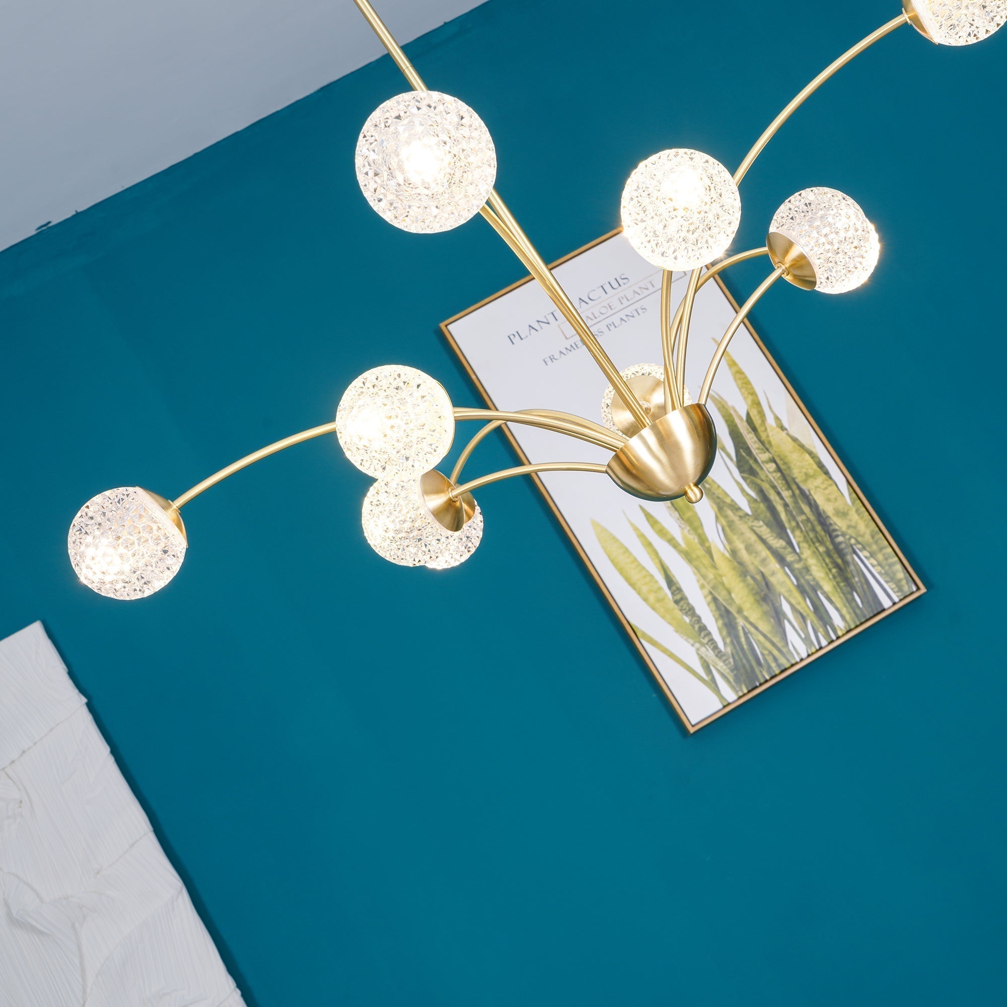 Lustra Chandelier Bras Courbés Laiton - Neutralighting