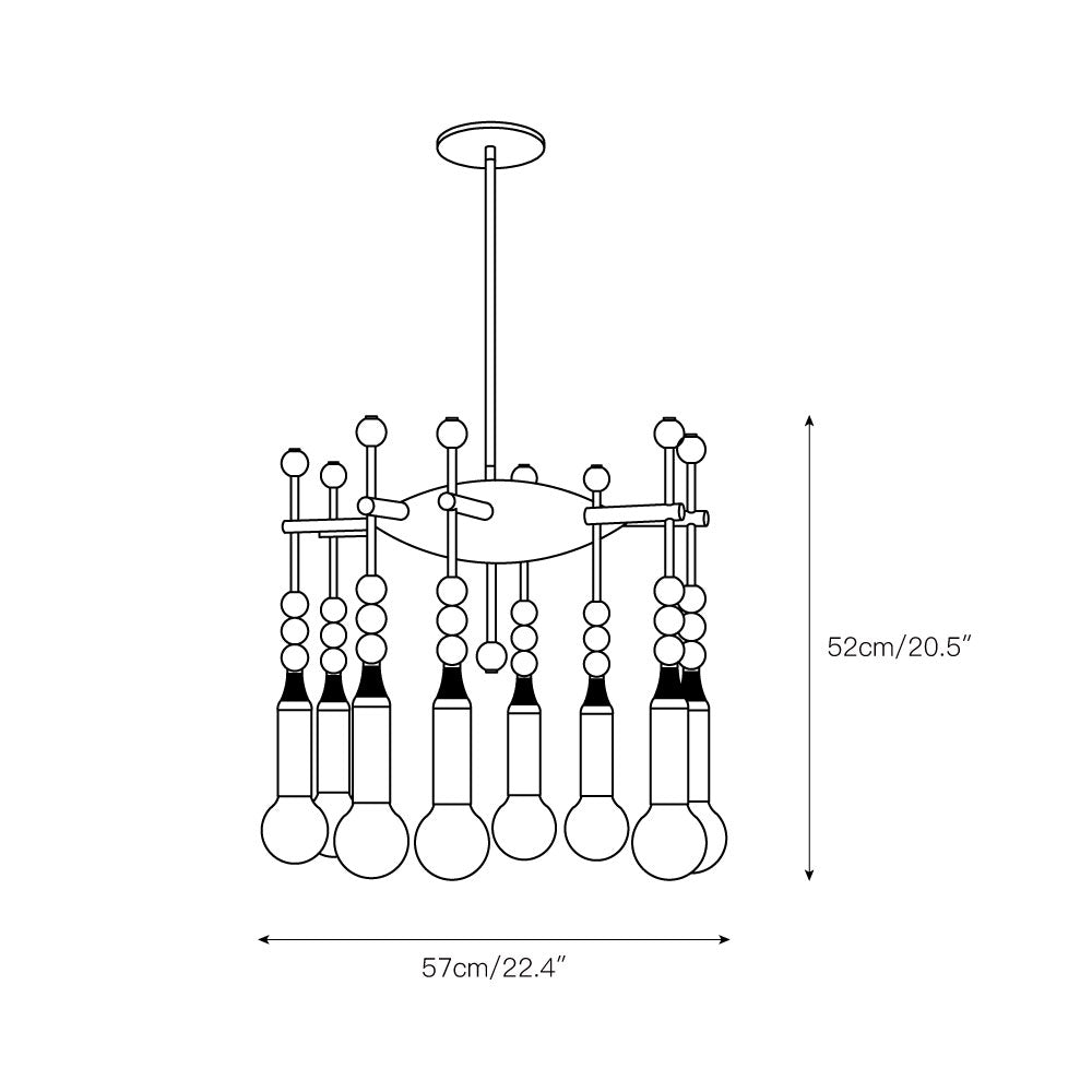 Esoleth Traditional Premium Elegance Marble Chandelier - Neutralighting