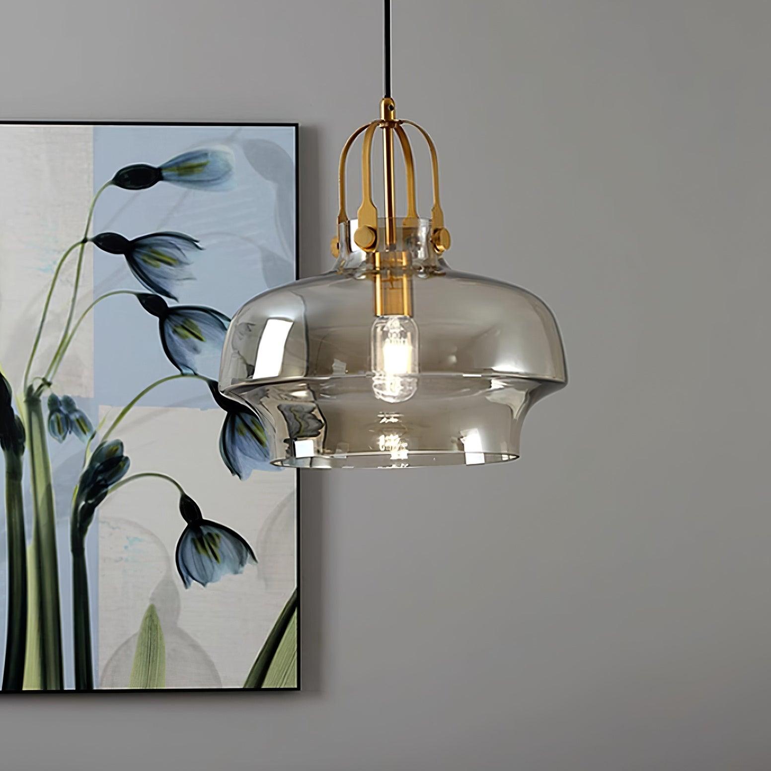 Aurelin Lampe Pendante Élégante Verre Ambre - Neutralighting
