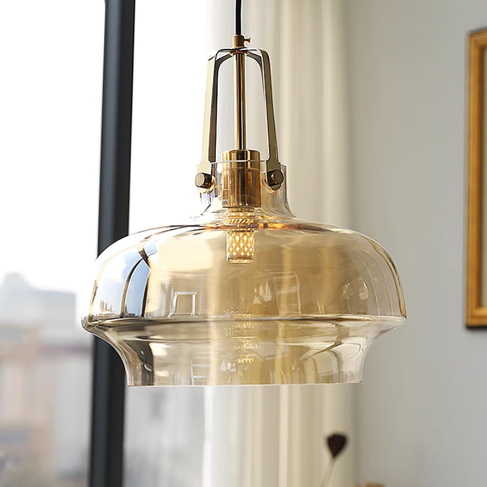 Aurelin Lampe Pendante Élégante Verre Ambre - Neutralighting