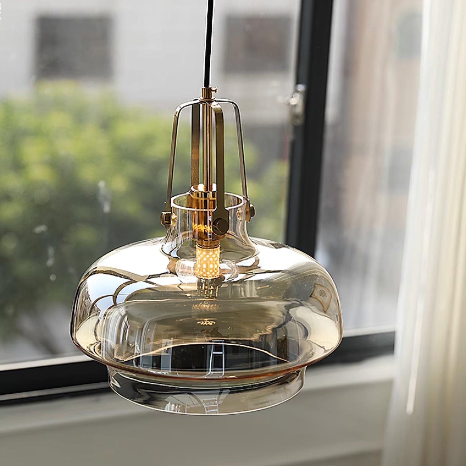 Aurelin Lampe Pendante Élégante Verre Ambre - Neutralighting