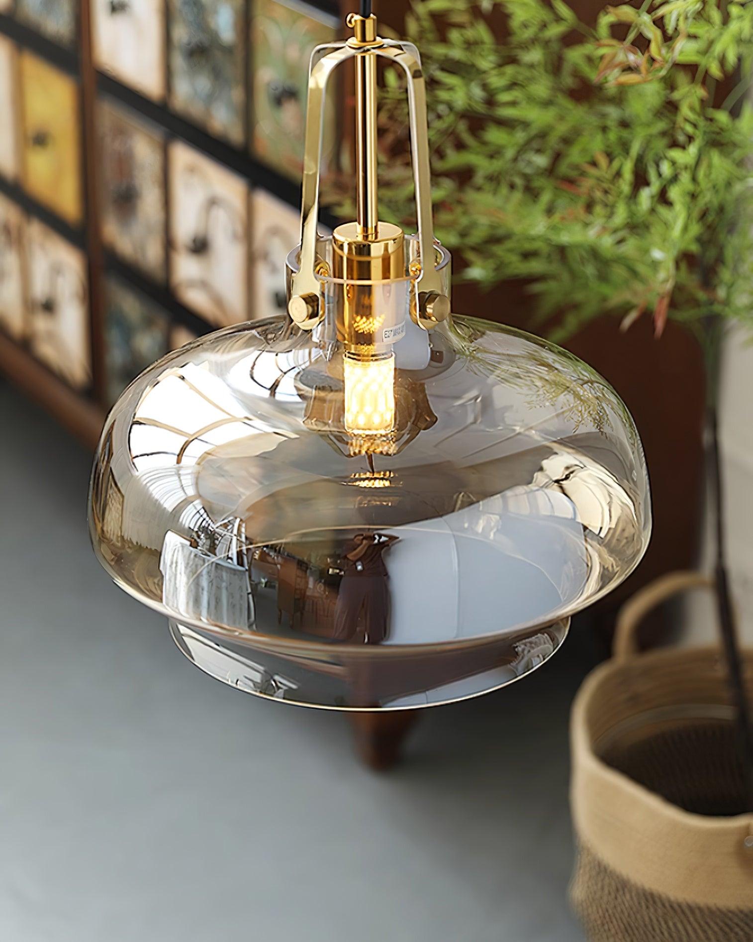 Aurelin Lampe Pendante Élégante Verre Ambre - Neutralighting