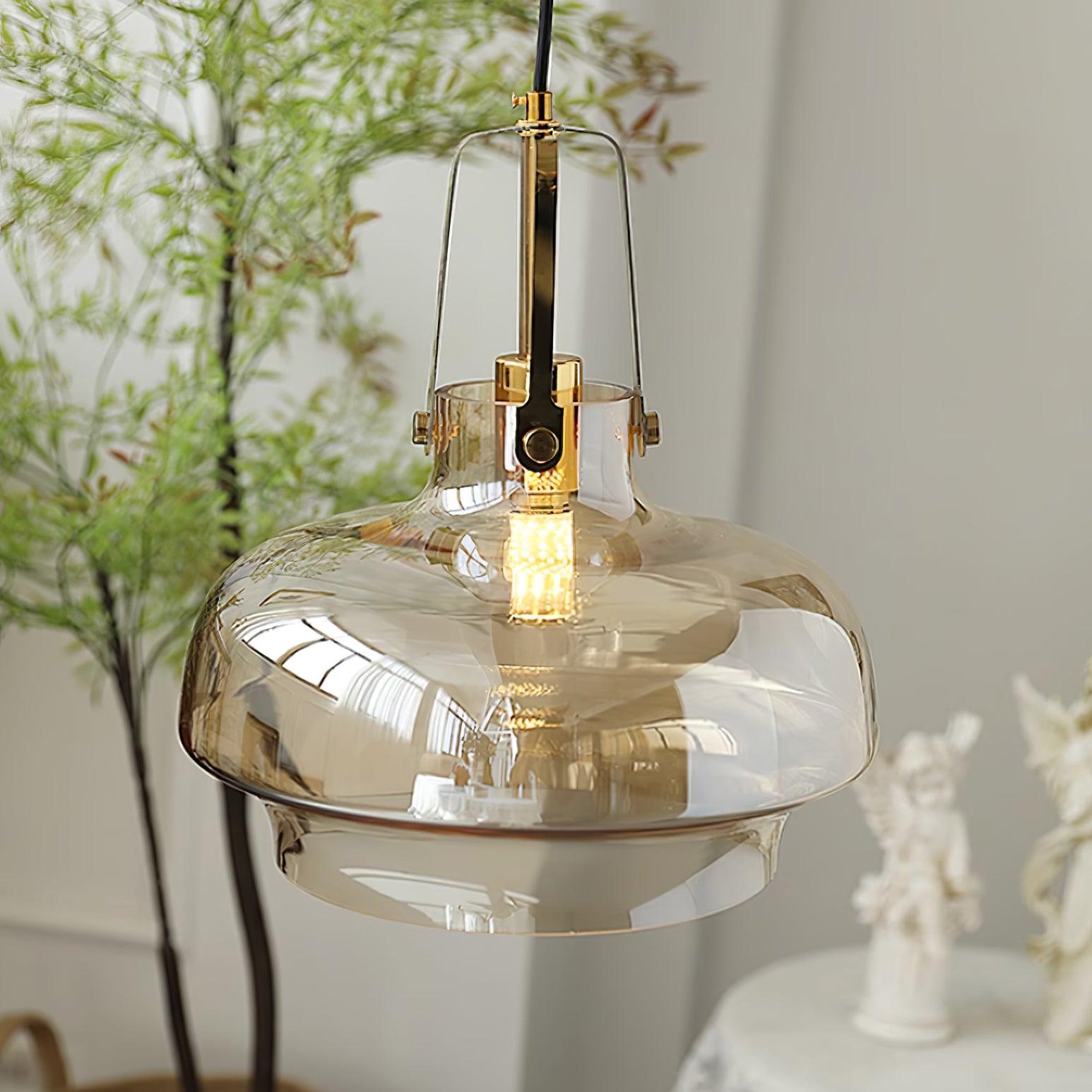 Aurelin Lampe Pendante Élégante Verre Ambre - Neutralighting