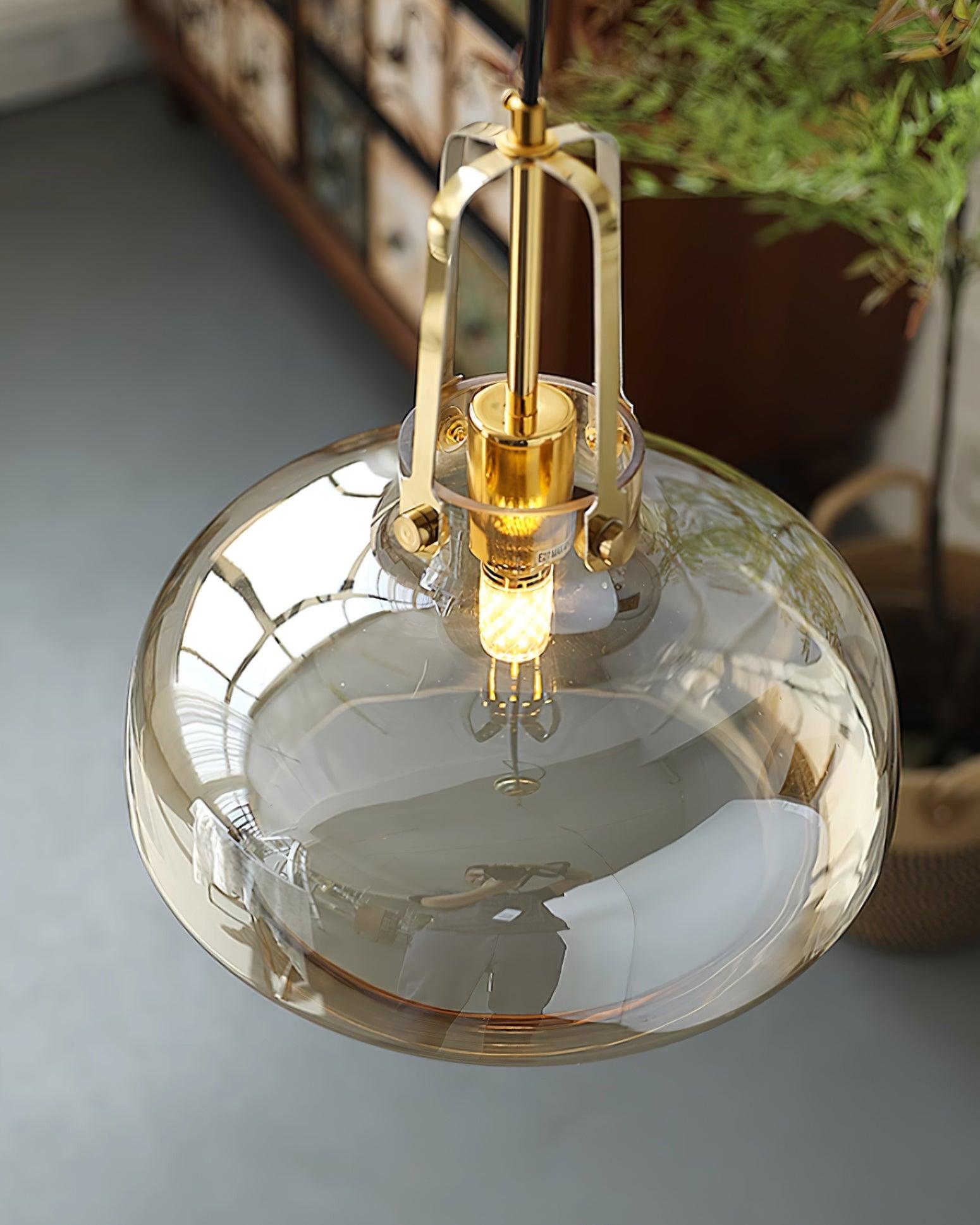 Aurelin Lampe Pendante Élégante Verre Ambre - Neutralighting