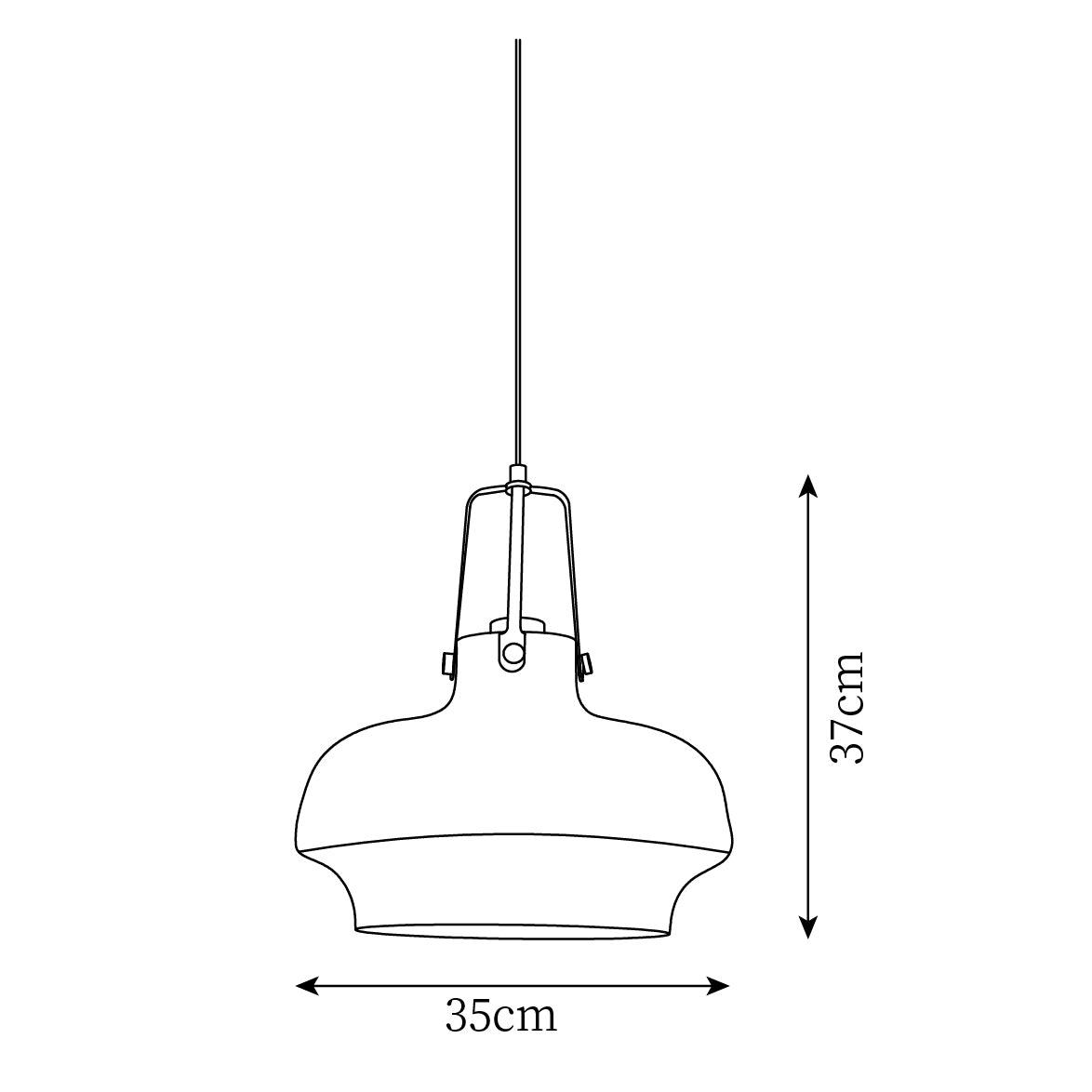 Aurelin Lampe Pendante Élégante Verre Ambre - Neutralighting