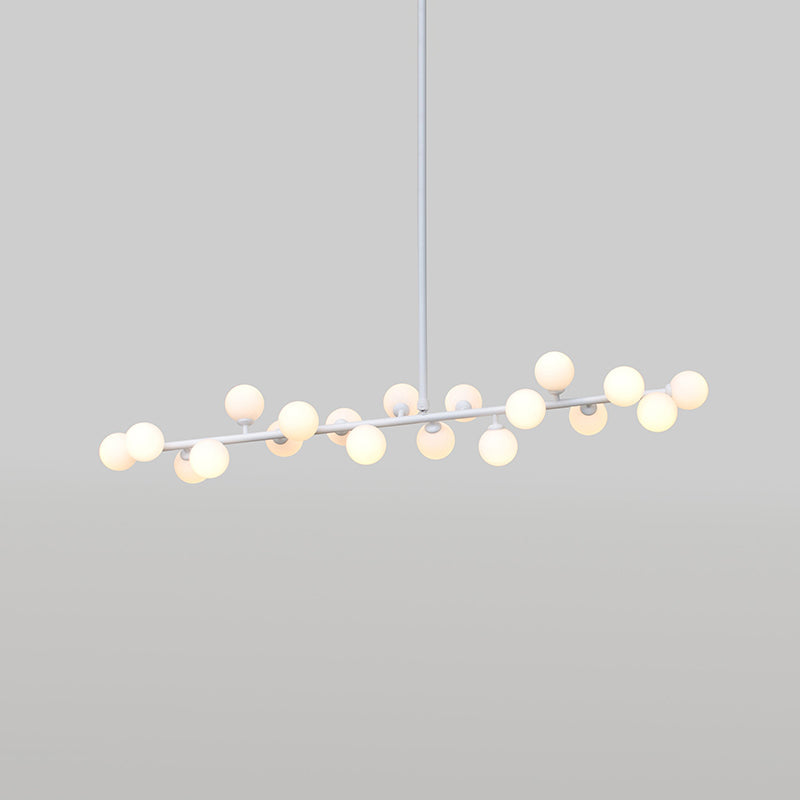 Eshair Modern Minimalist Brass Glass Chandelier - Lamp Copper