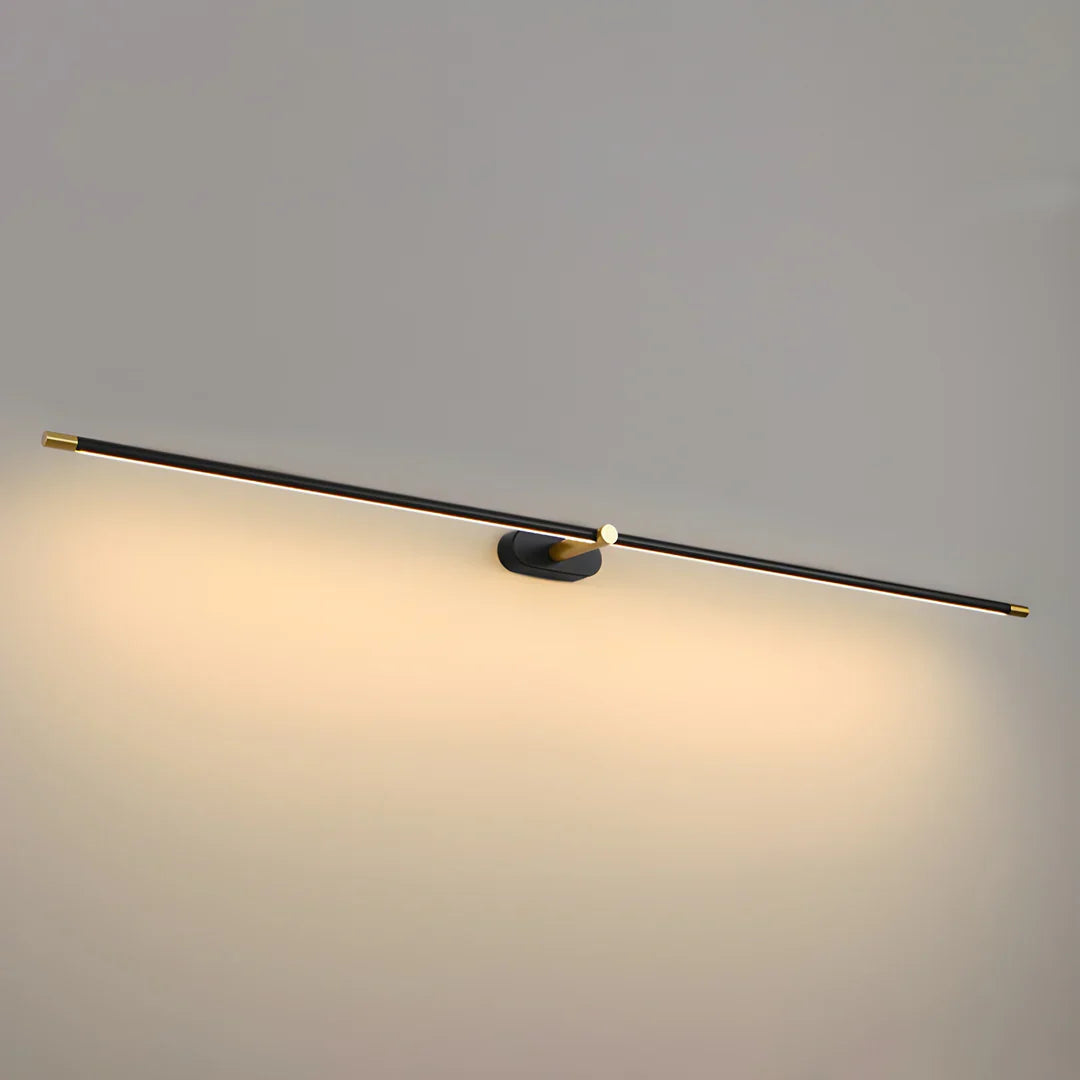 Ivox Applique Murale Linéaire Minimaliste Or & Noir