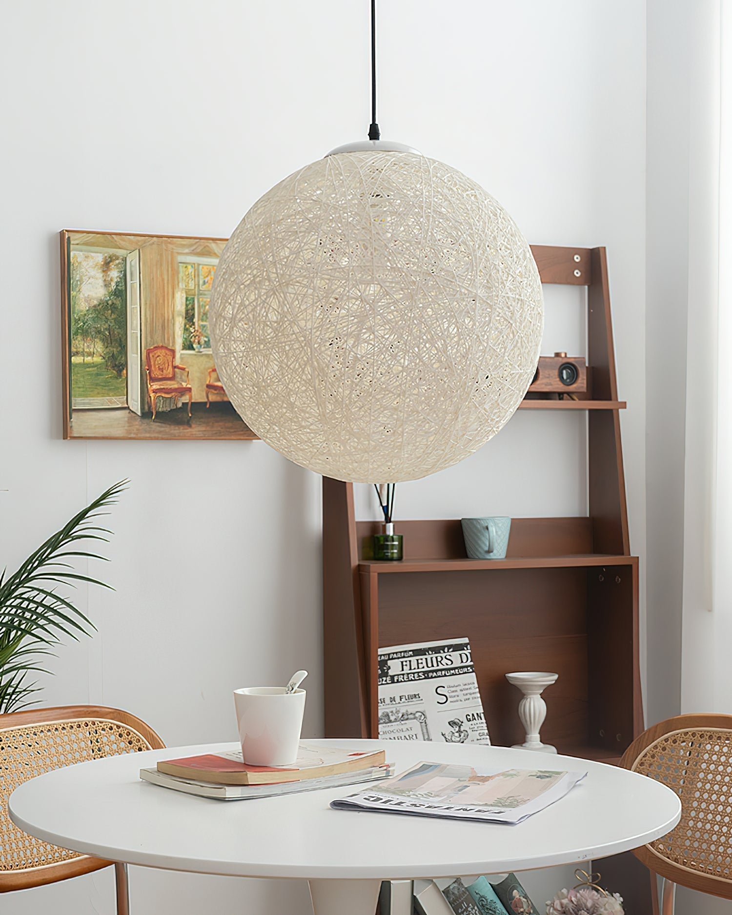 Virelli Lampe Pendante Sphère en Rattan de Chanvre Artisanale Boho - Neutralighting