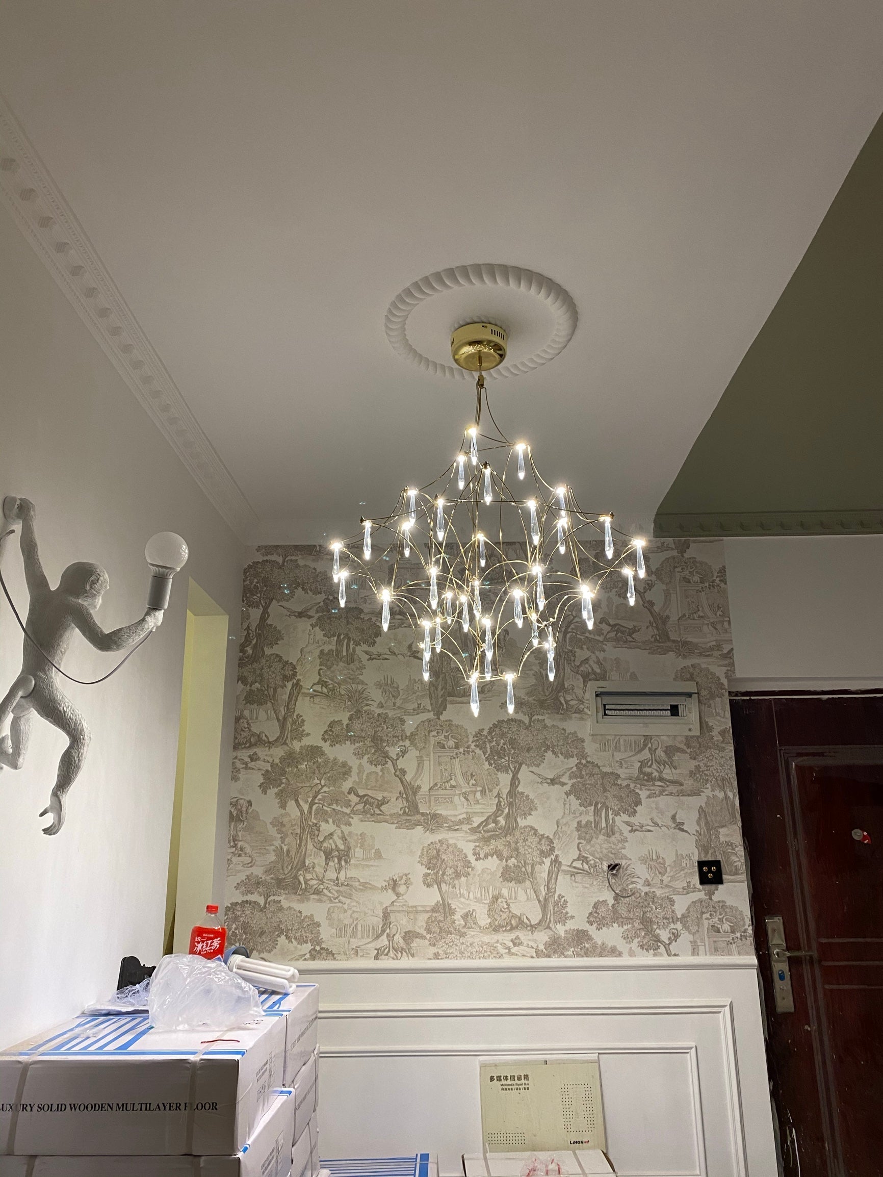 Allaeira Postmodern Luxury Crystal Chandelier - Lamp Copper