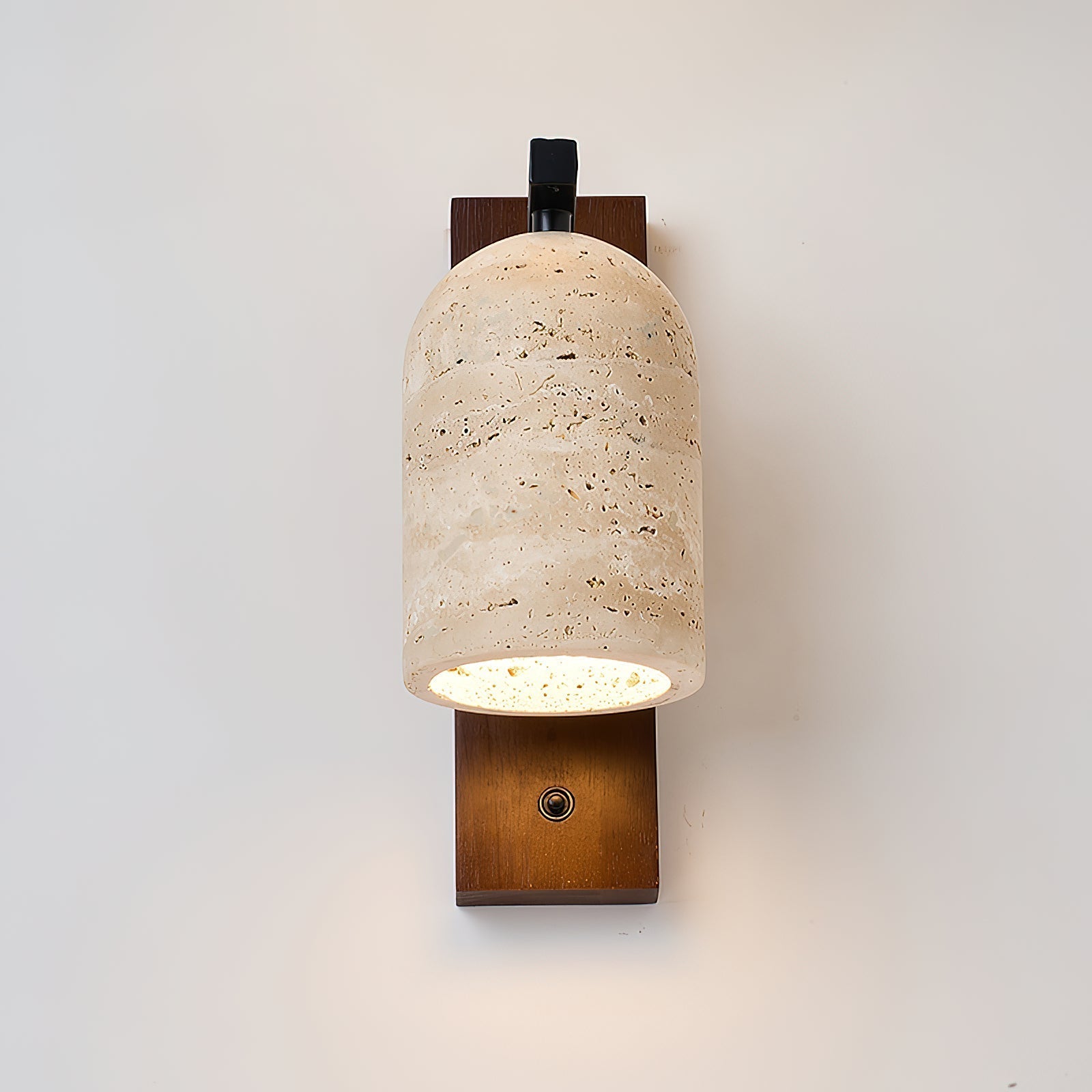 Cevenia Art Classic Natural Travertine Wall Lamp - Lamp Copper