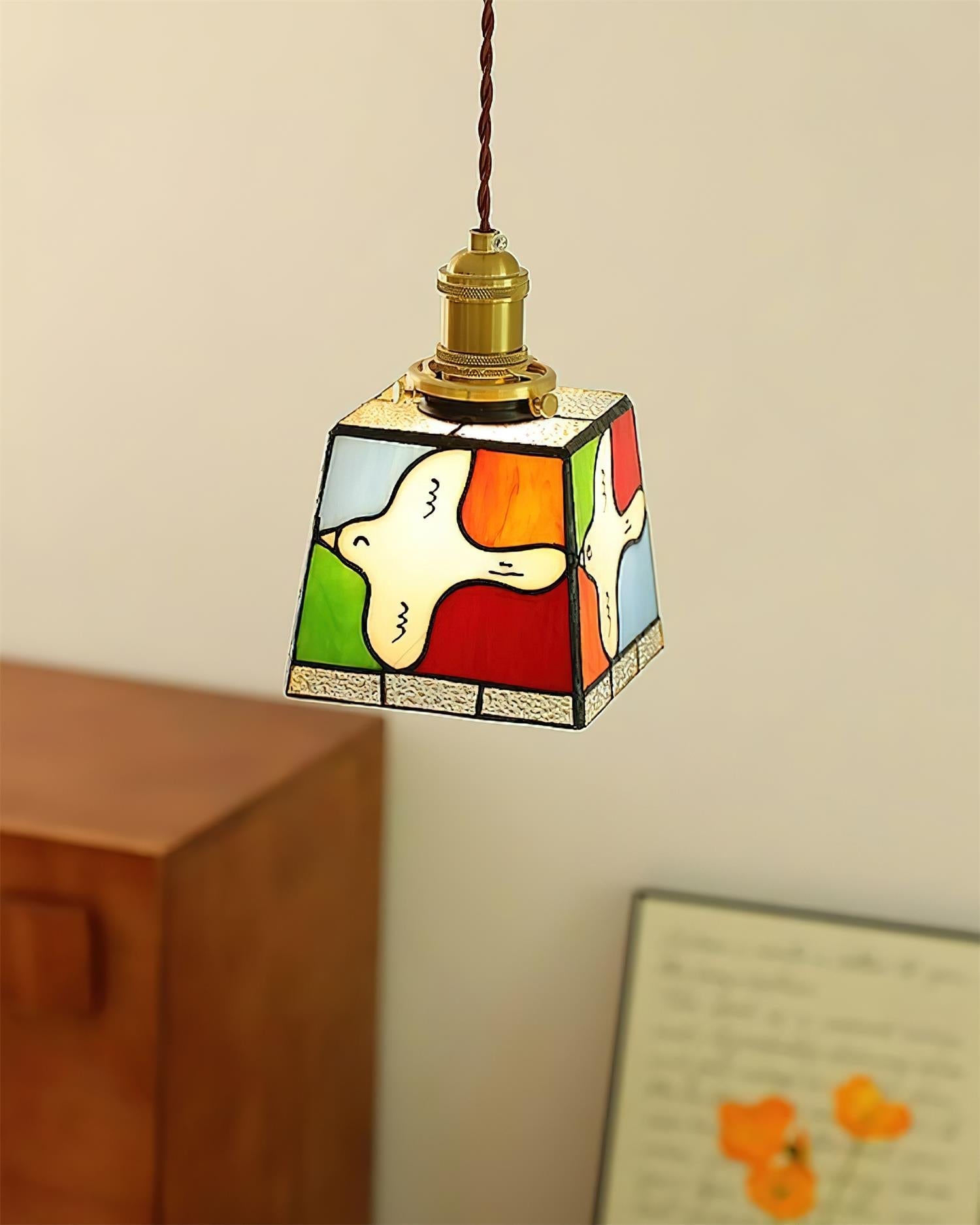 Miroa Suspension Colombe en Verre Ploqué - Neutralighting