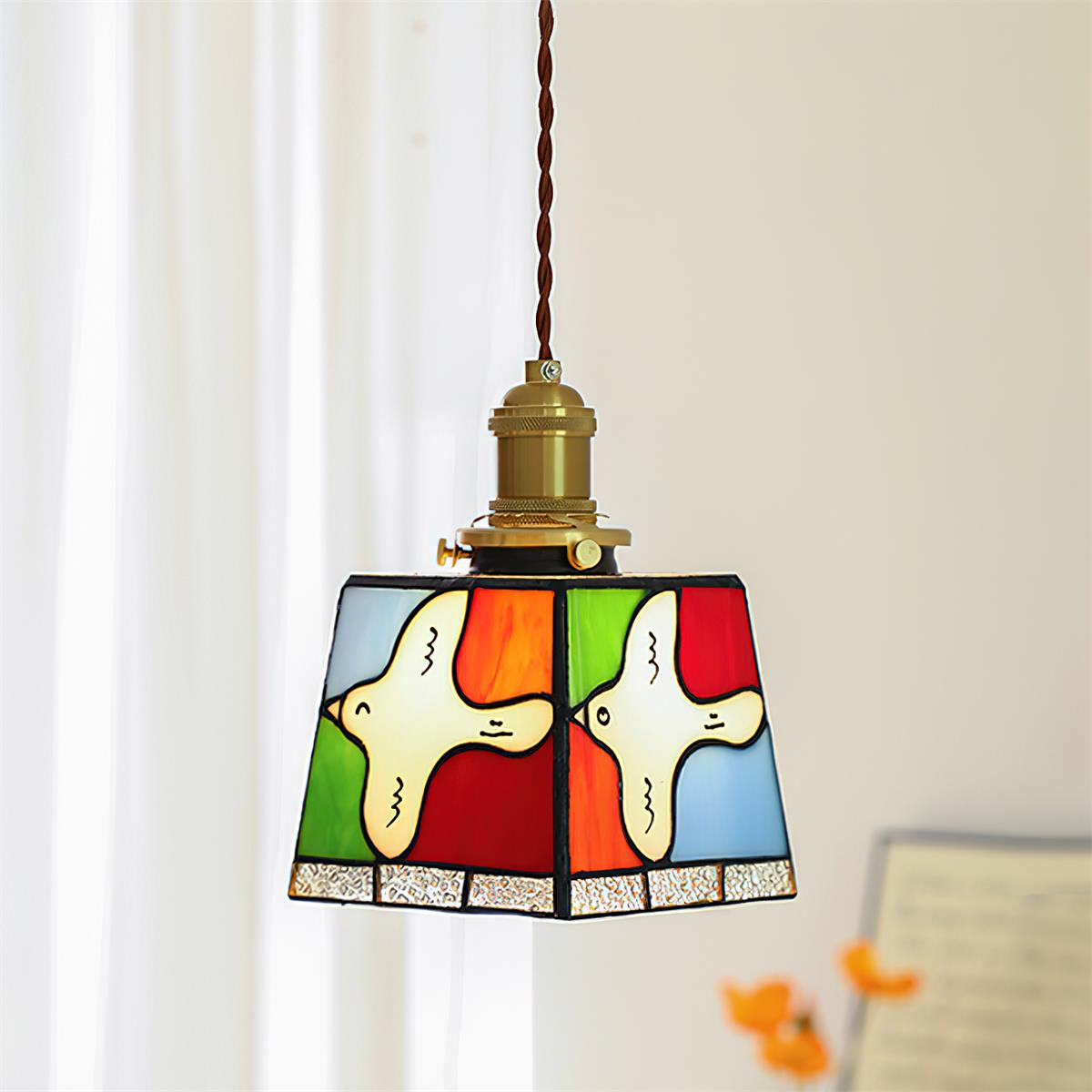 Miroa Suspension Colombe en Verre Ploqué - Neutralighting