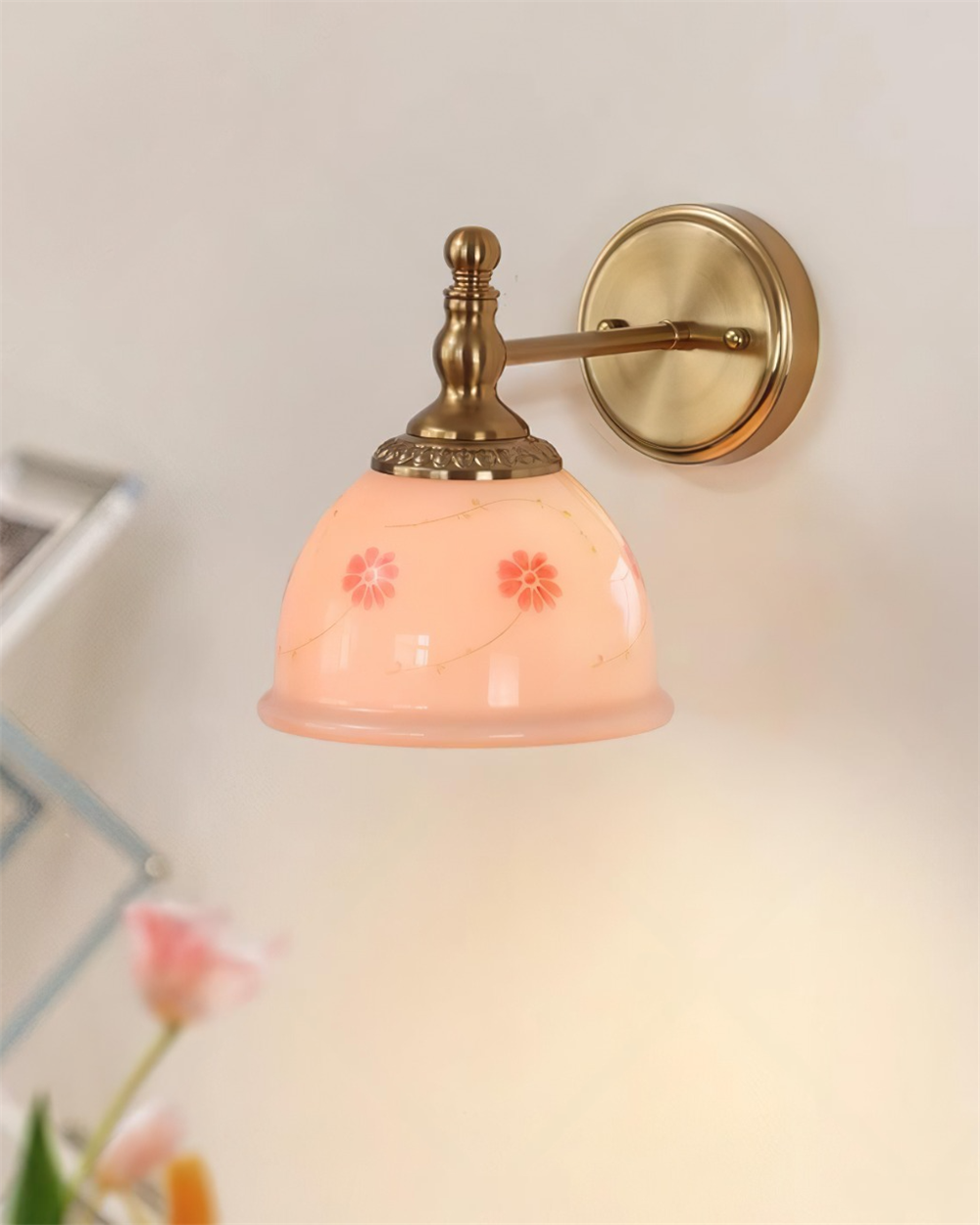 Mishya Applique Murale en Verre Floral - Neutralighting