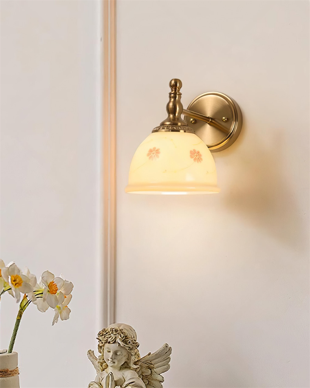Mishya Applique Murale en Verre Floral - Neutralighting